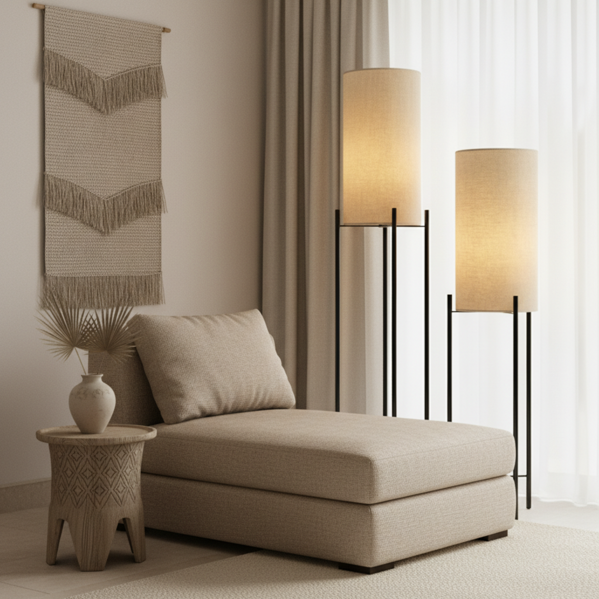 Pack Duo Lampadaires Design Minimalistes – Éclairage Salon Tunisie