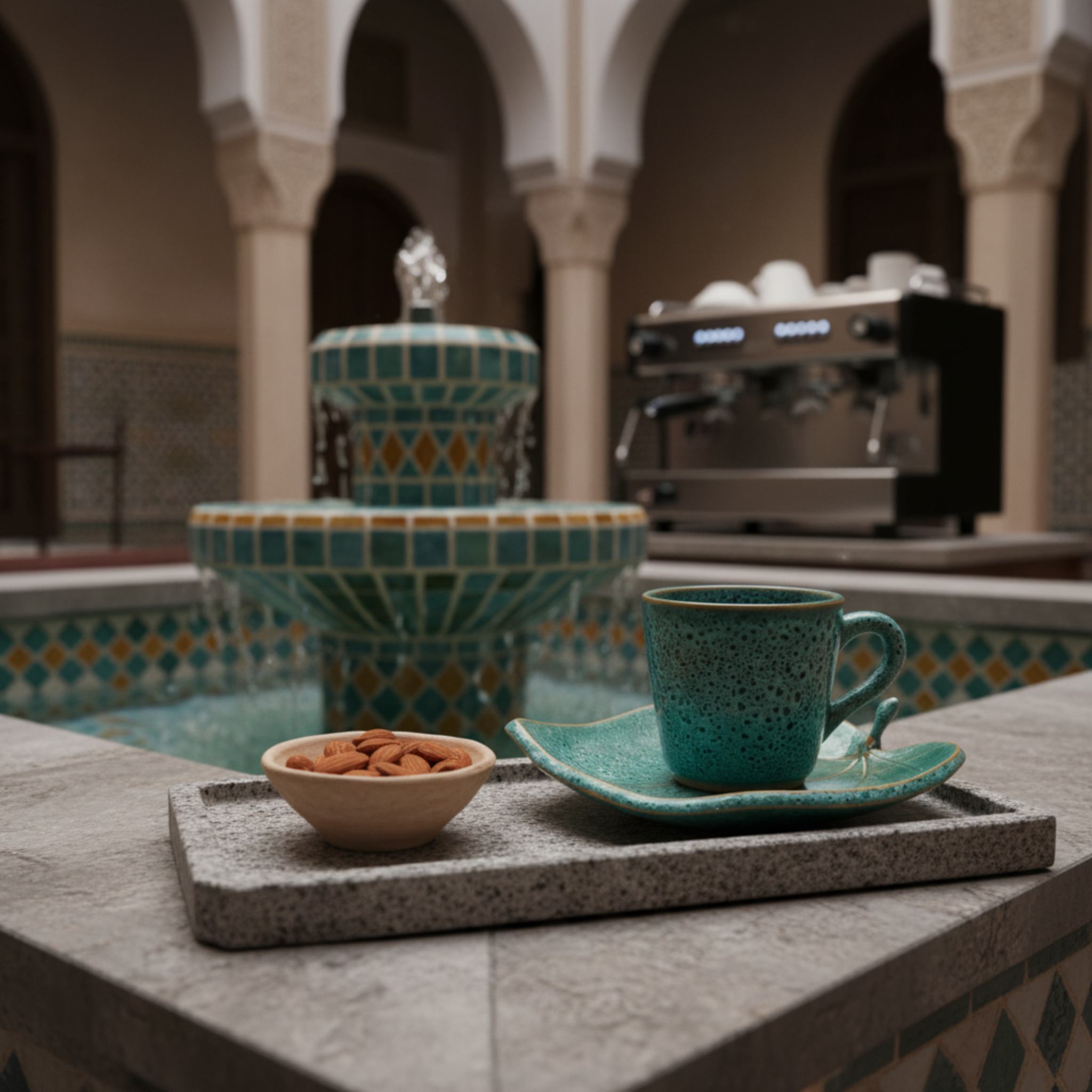 Tasse Espresso en Céramique avec Soucoupe – Vert Émeraude