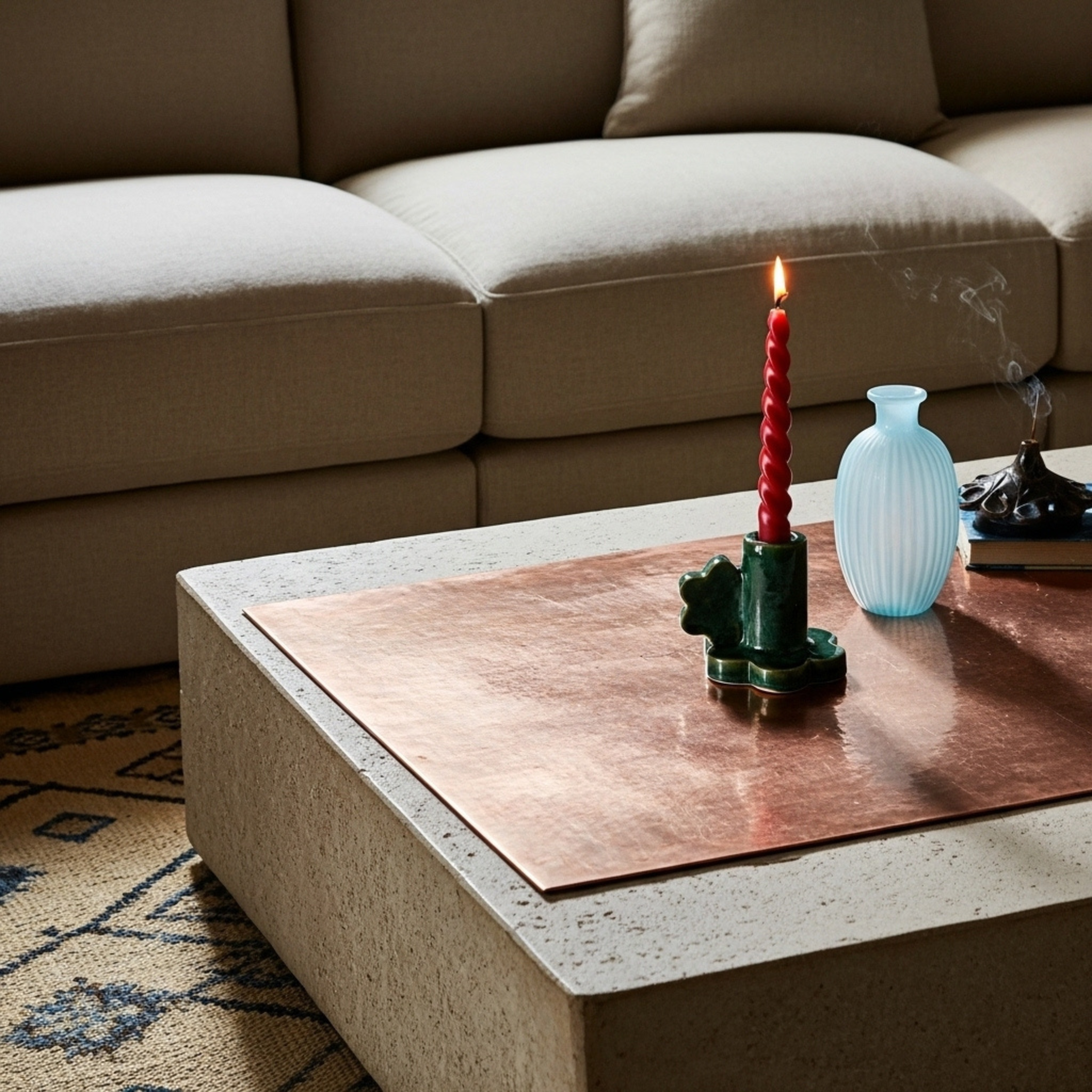 Bougeoir Cactus en Céramique – Déco Tunisienne