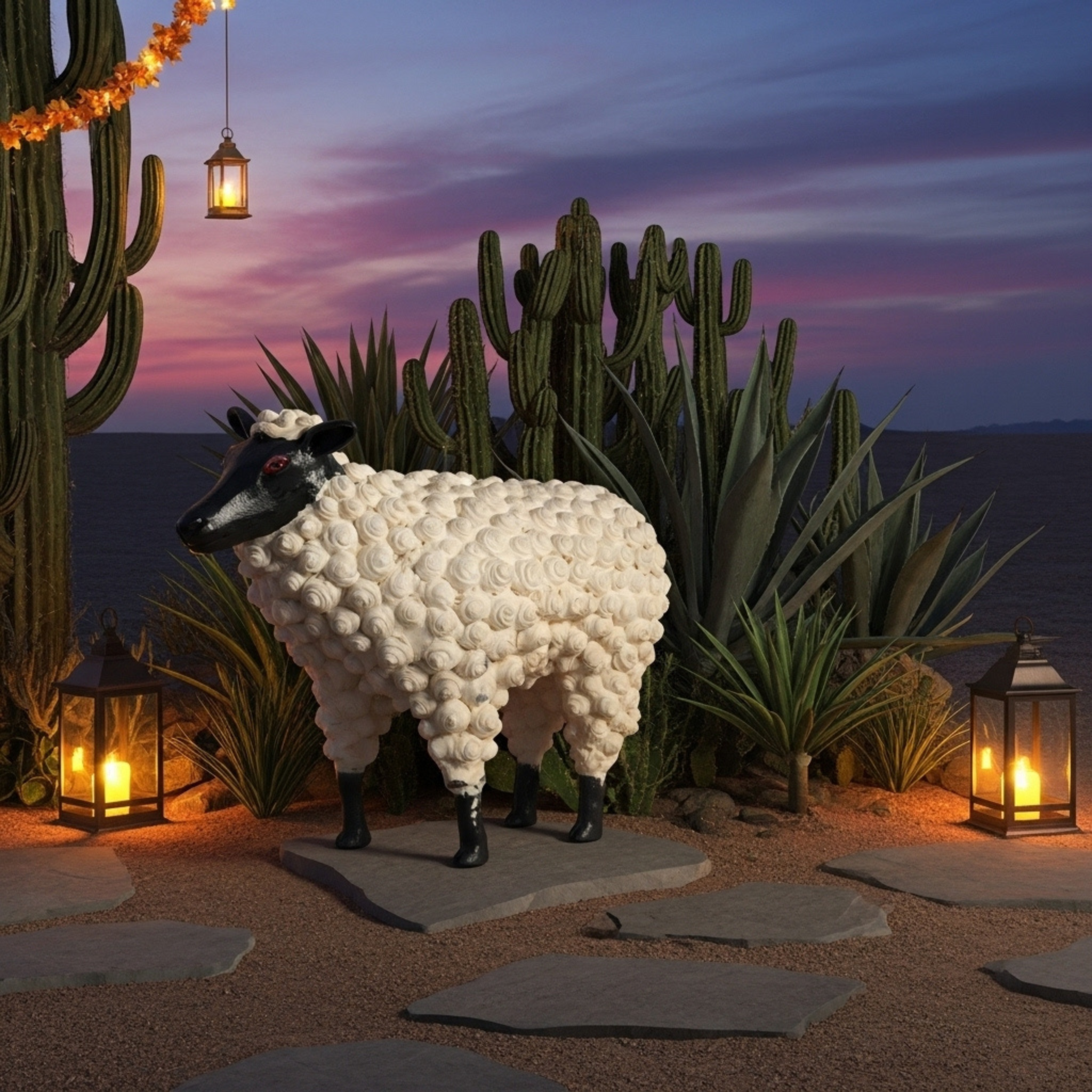 Mouton en Céramique 100% Fait Main – Pièce d’Art XL