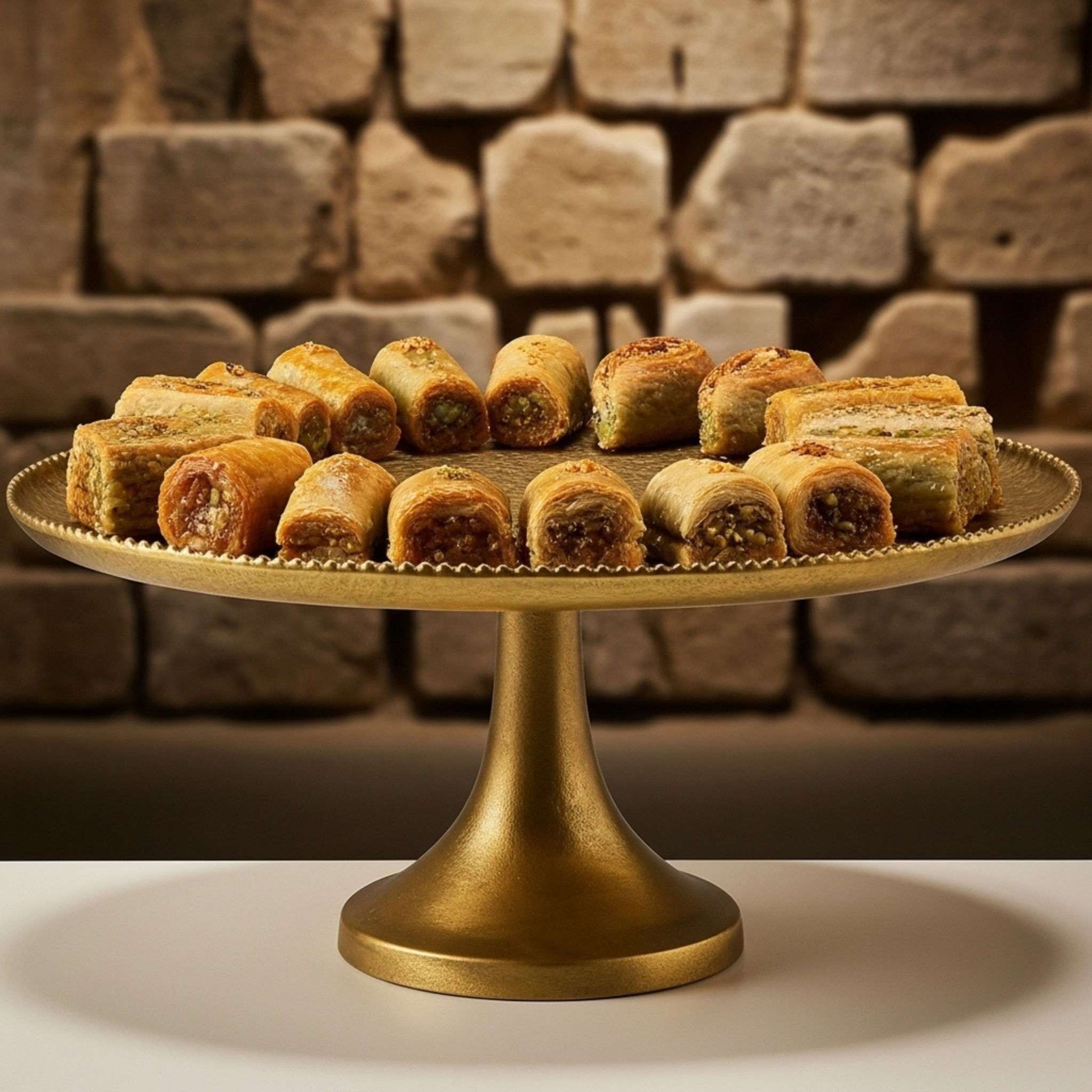 Plateau à Gâteau Cuivre Indien Grand Format | Fiolla Home