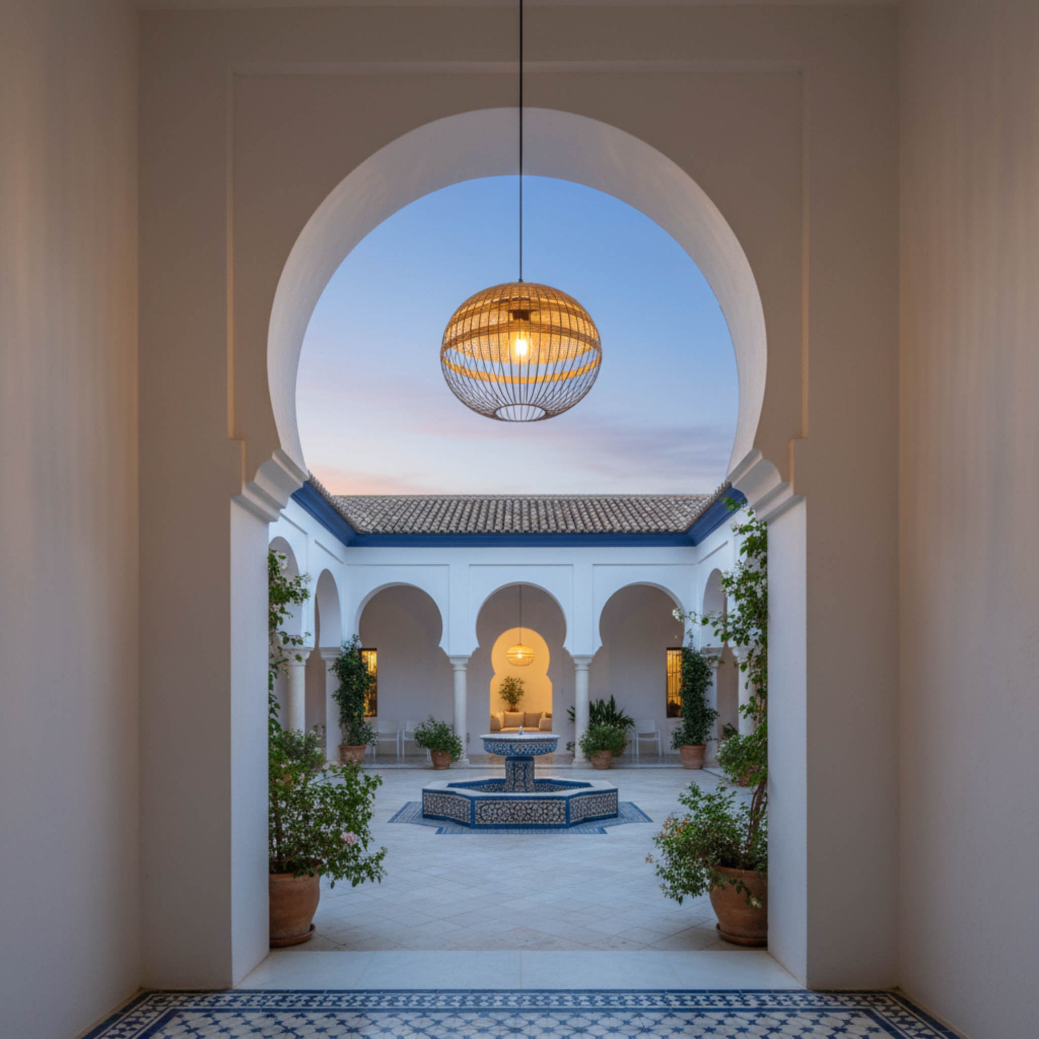 Suspension Sphérique Fibres Végétales & Métal | Design Bohème Chic | Tunisie