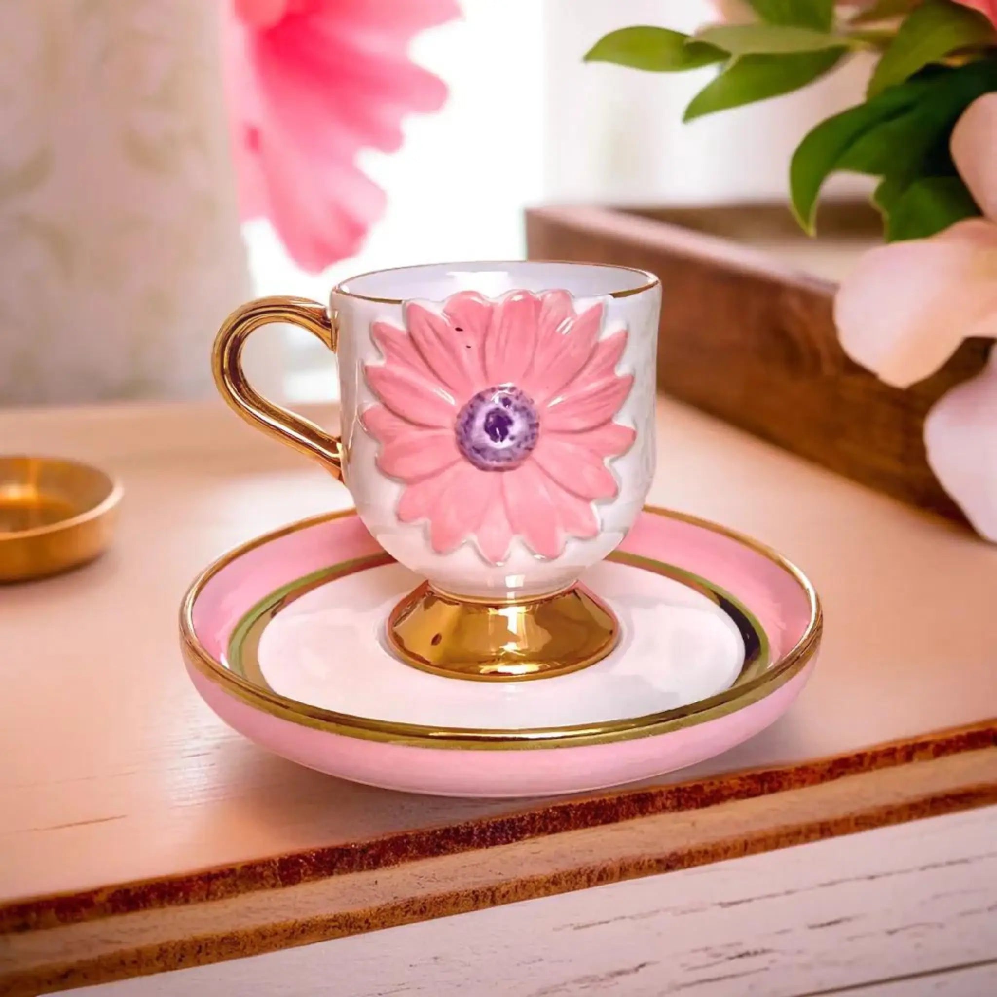 Tasse en Porcelaine Fleur | Style et Sophistication | Fiolla Home