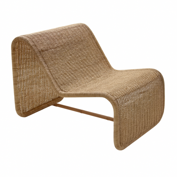 Chaise Longue en Rotin Naturel | Style Contemporain & Relax | Fiolla Home