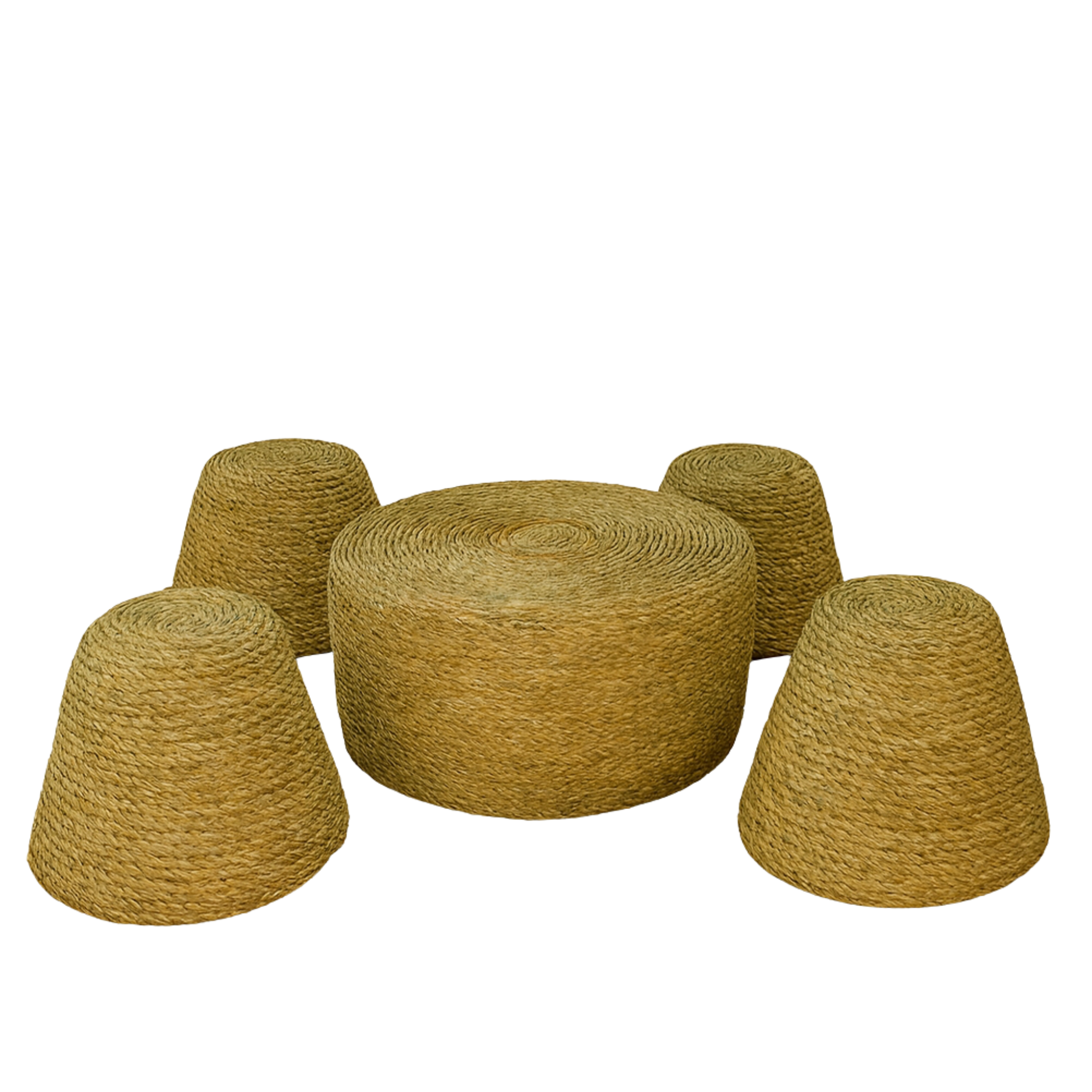 Table + 4 tabourets halfa | Design artisanal durable | Fiolla Home