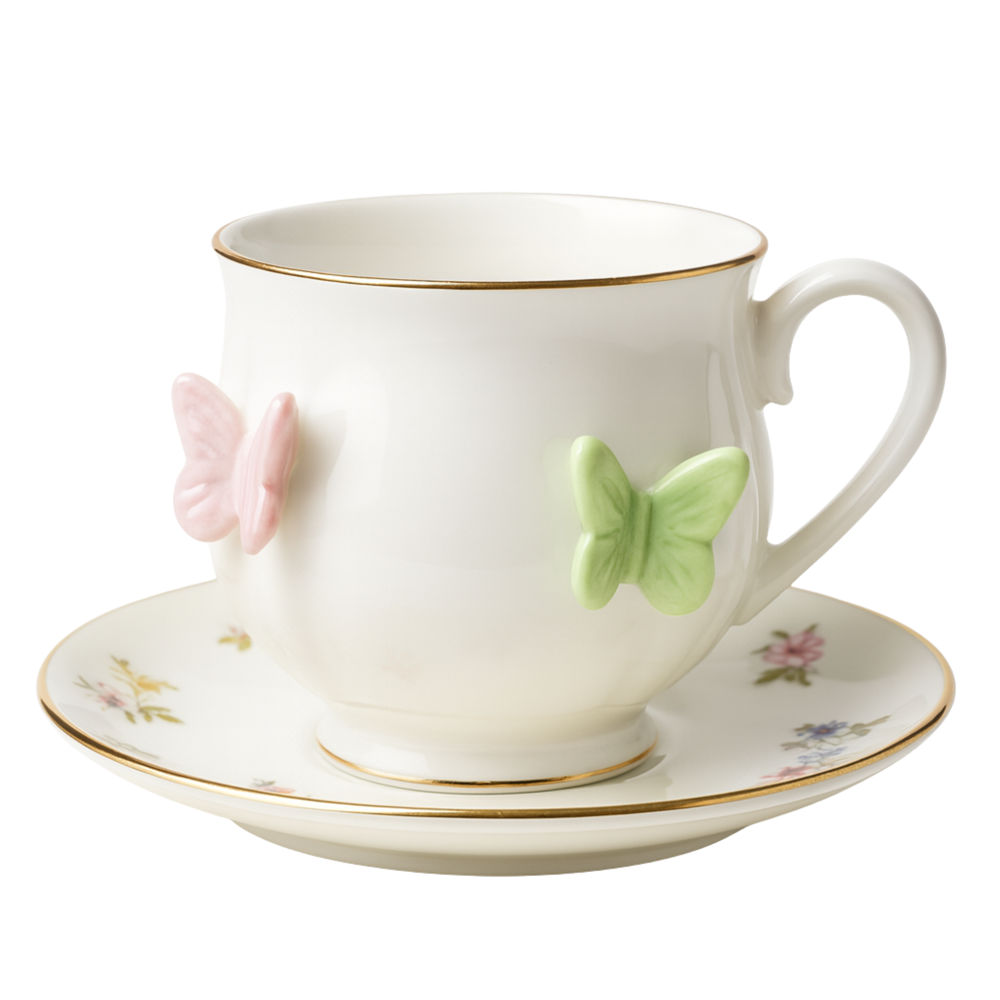 Service à Café au lait | Papillon en Porcelaine | Fiolla Home Tunisie