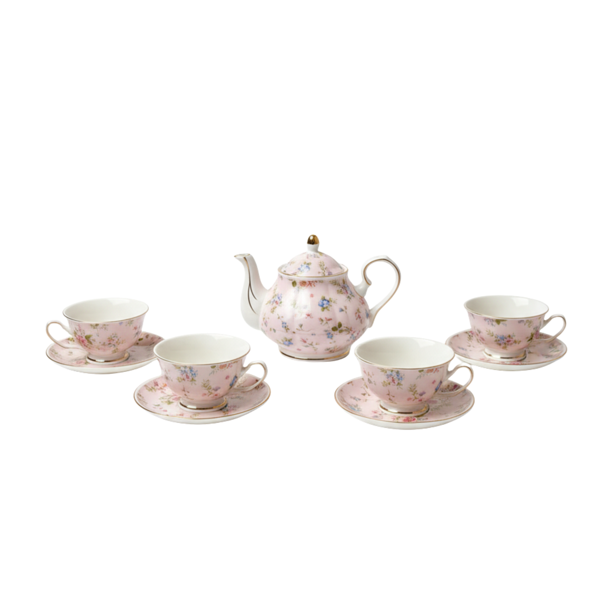 Service Café en Porcelaine Rose Tunisie | Motifs Fleuris | Fiolla Home