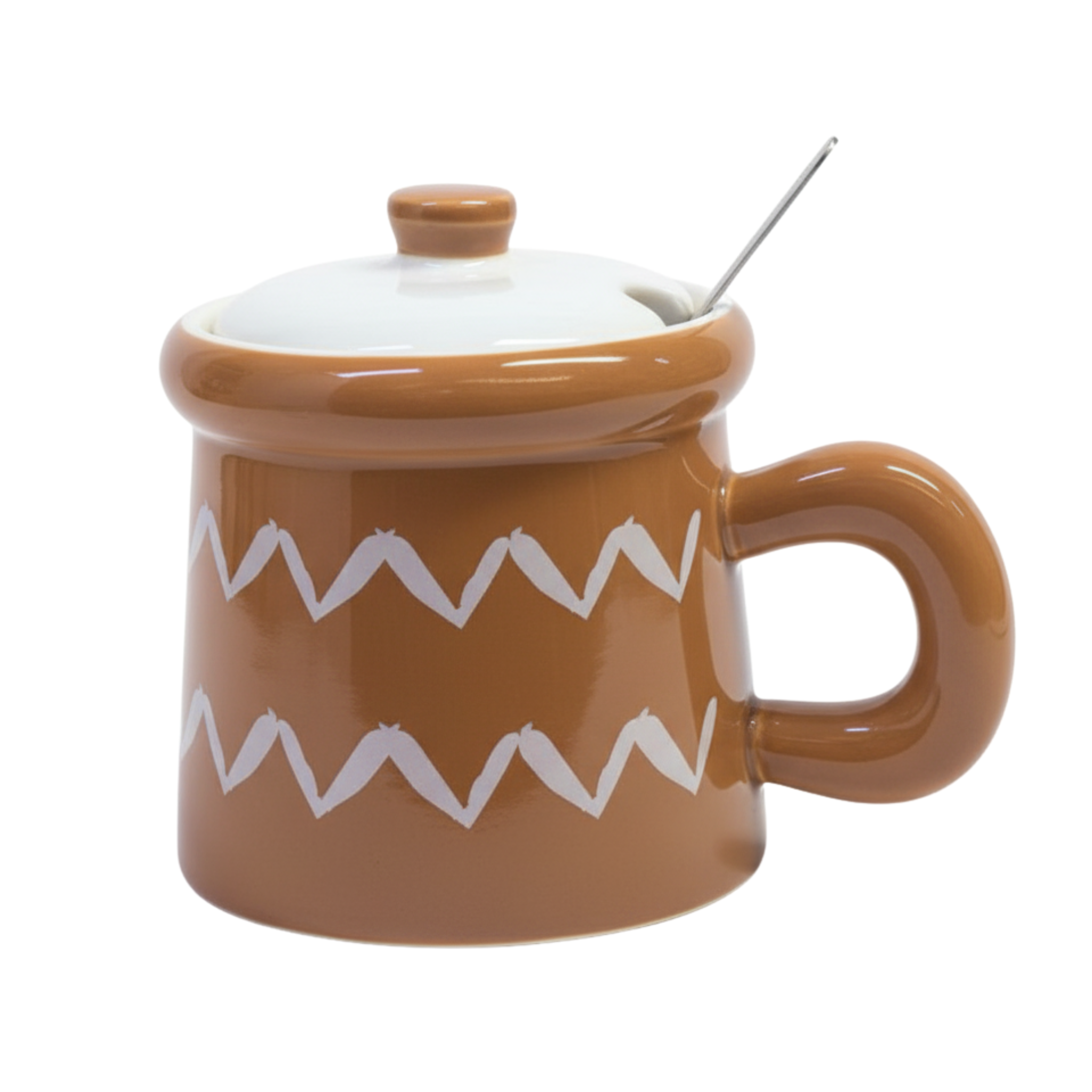 Tasse Céramique Thé Café | Couvercle & Cuillère | Fiolla Home