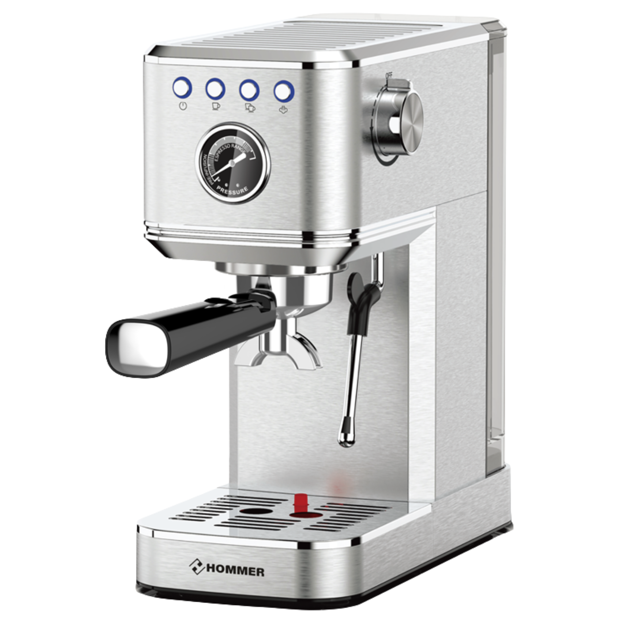 Machine à Café Espresso Inox 1350 W | Couleur Silver | Fiolla Home