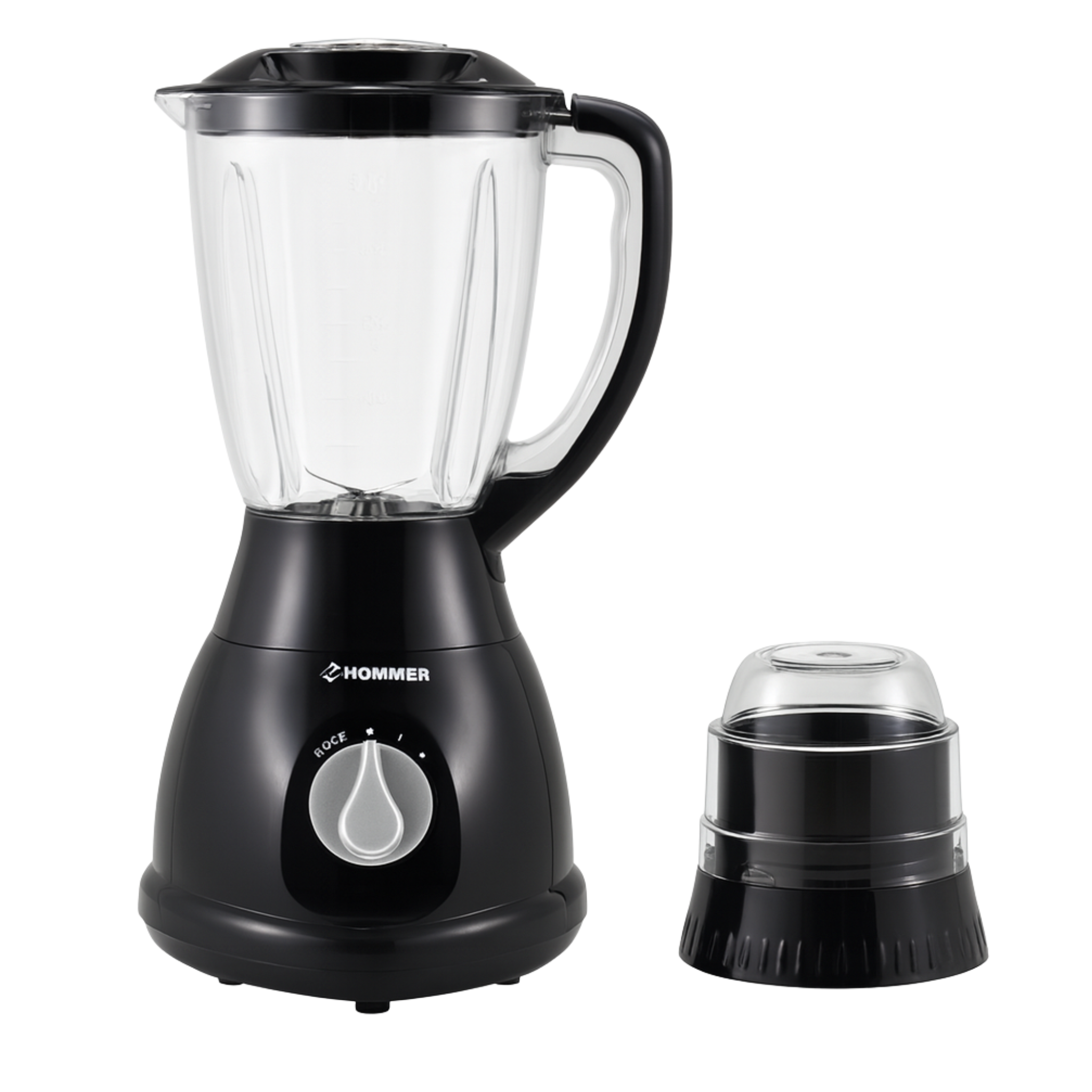 Mixeur Blender HOMMER Tunisie 500W 1.5L + Moulin Inox | Fiolla Home