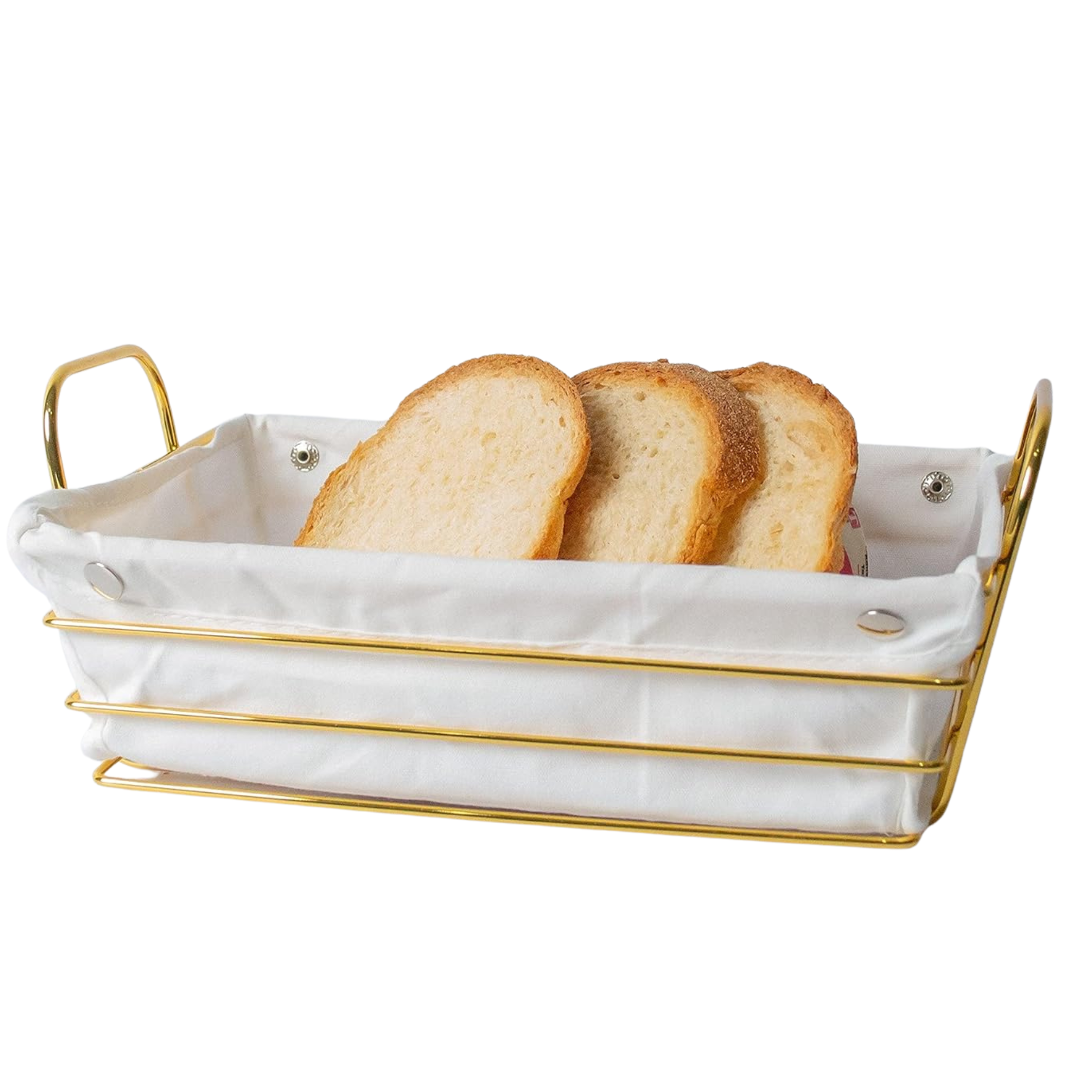 Corbeille à Pain Rectangulaire avec Housse en Tissu Blanc | Fiolla Home