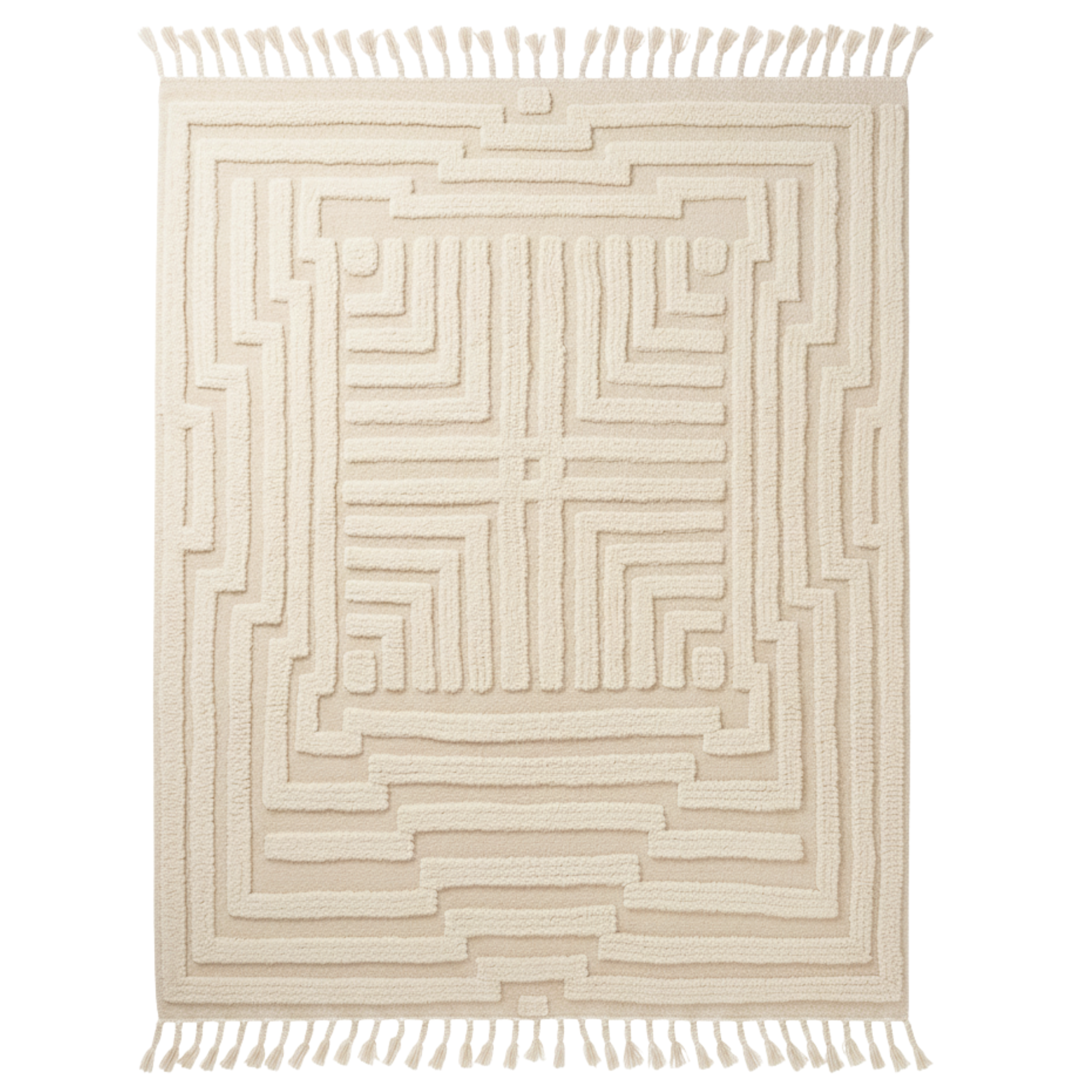 Tapis en Laine Tissé à la Main | Minimalisme Chic Tunisie | Fiolla Home