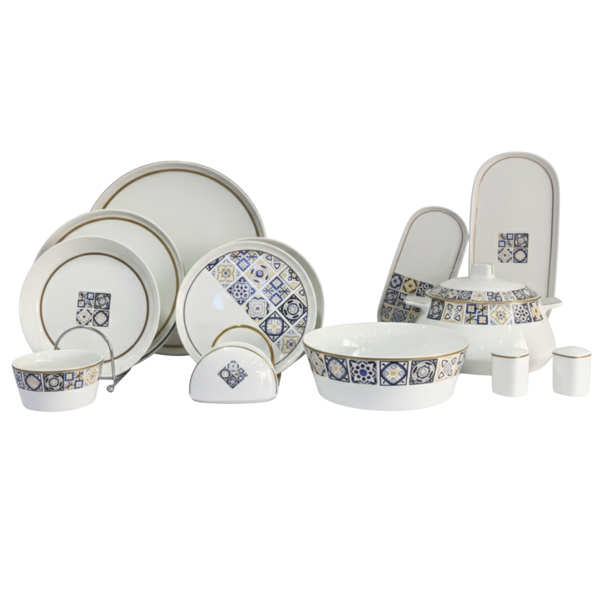 Service Vaisselle Porcelaine 32 Pièces avec Soupière | Fiolla Home Tunisie