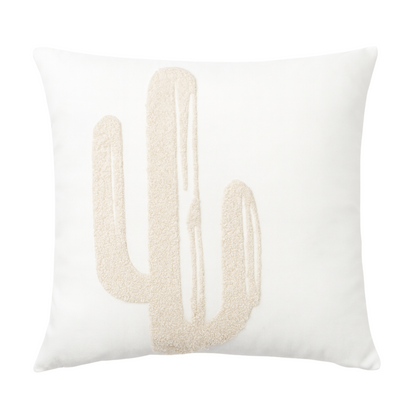 Coussin Cactus Beige Tunisie – Bouclette Texturée | Fiolla Home