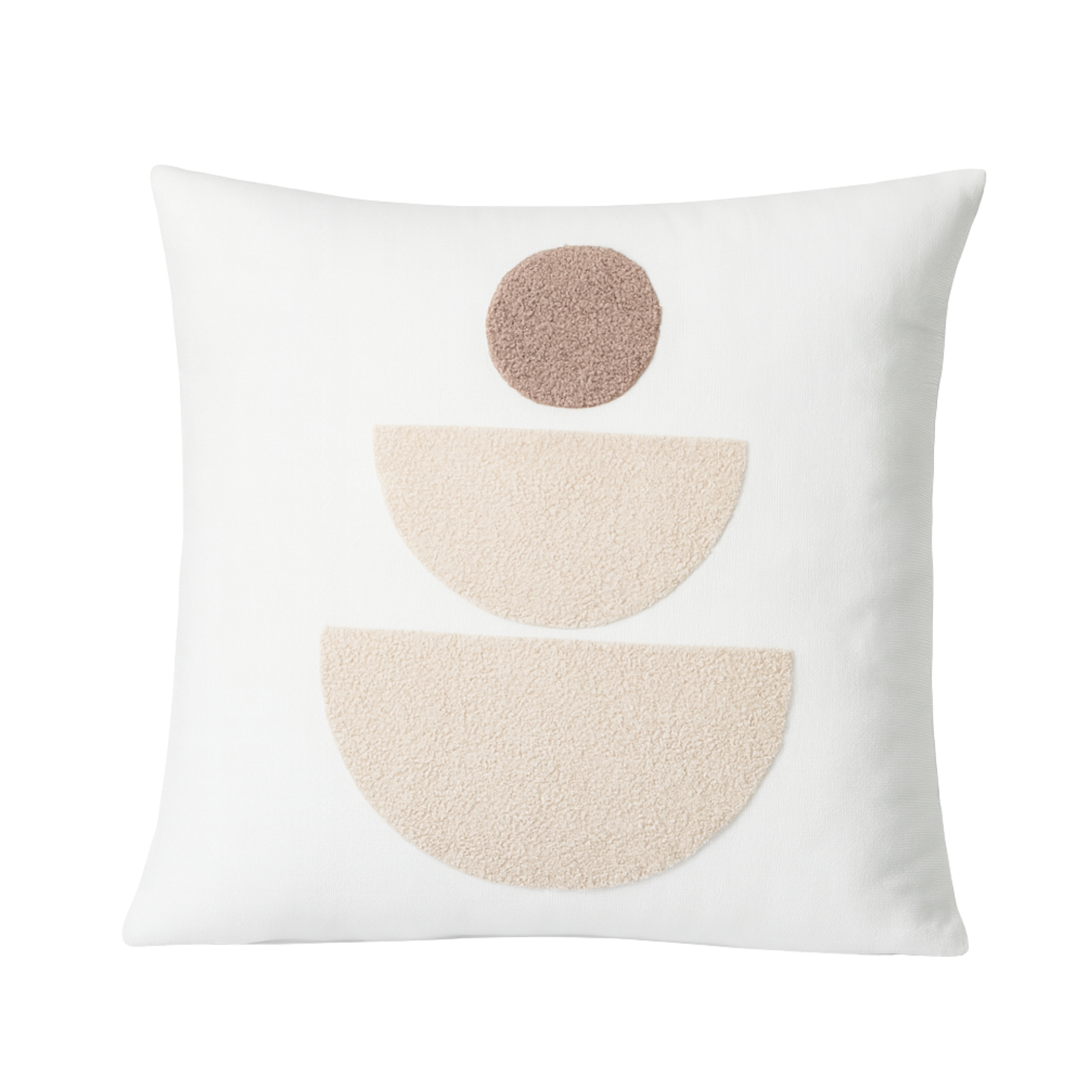 Coussin Géométrique Beige Tunisie – Totem Bouclette | Fiolla Home