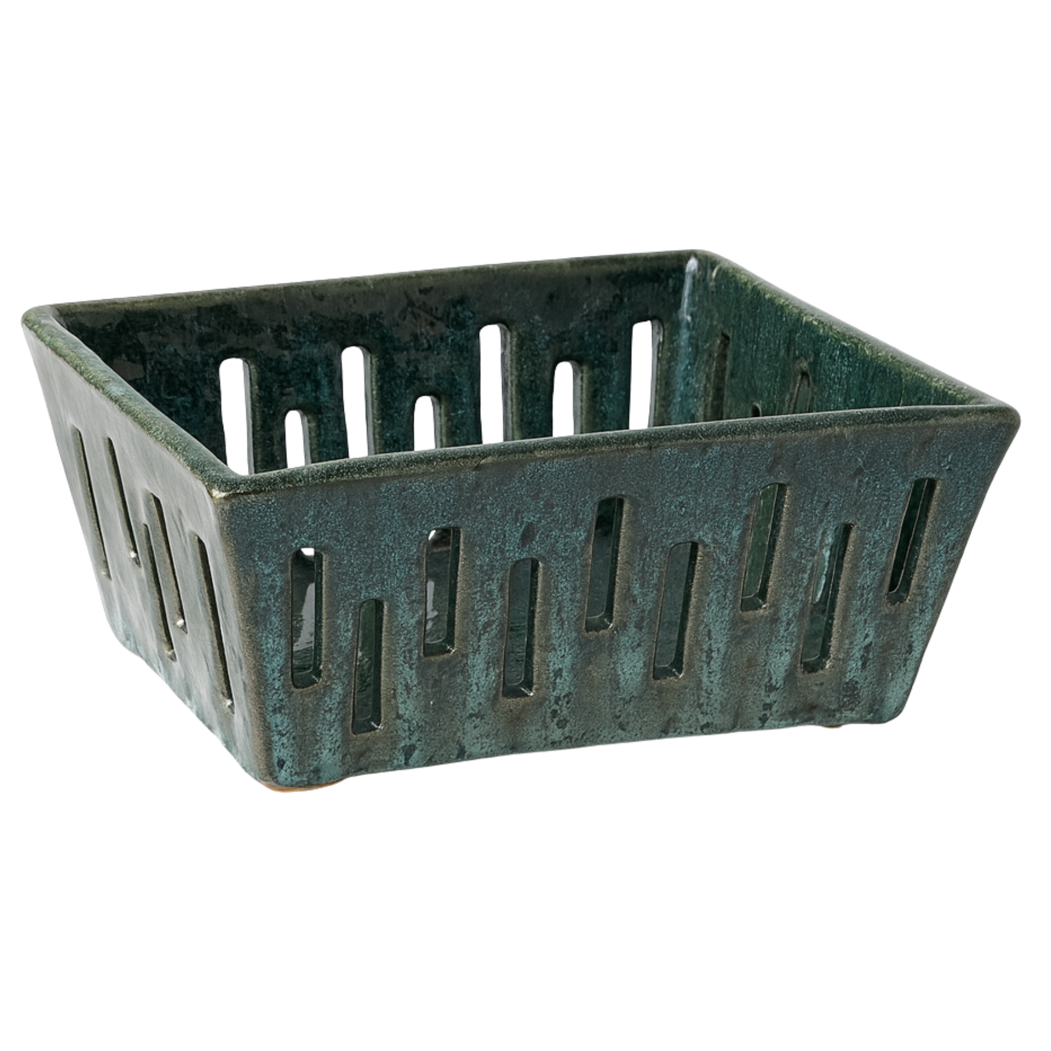 Panier de Cuisine en Céramique Carré – Inspiration Tunisienne Authentique