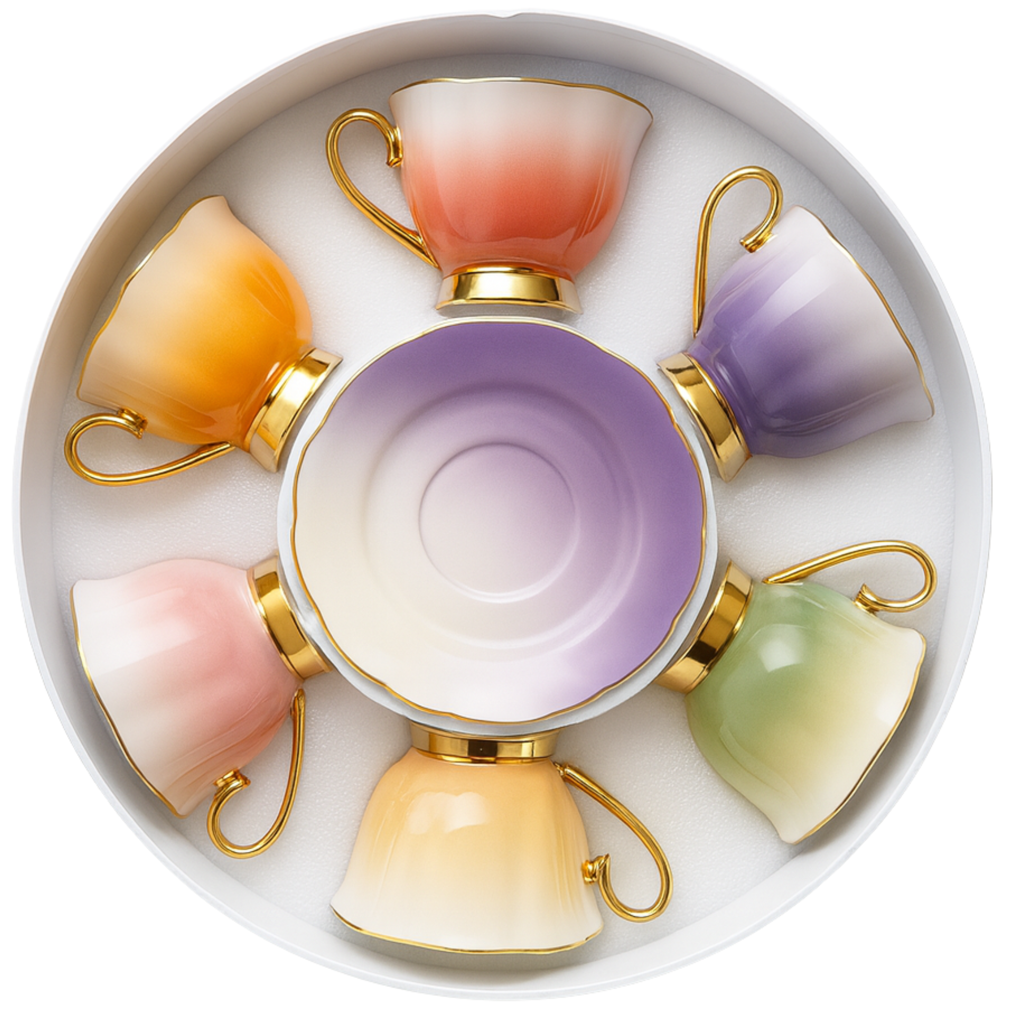 Service café au lait en porcelaine fine