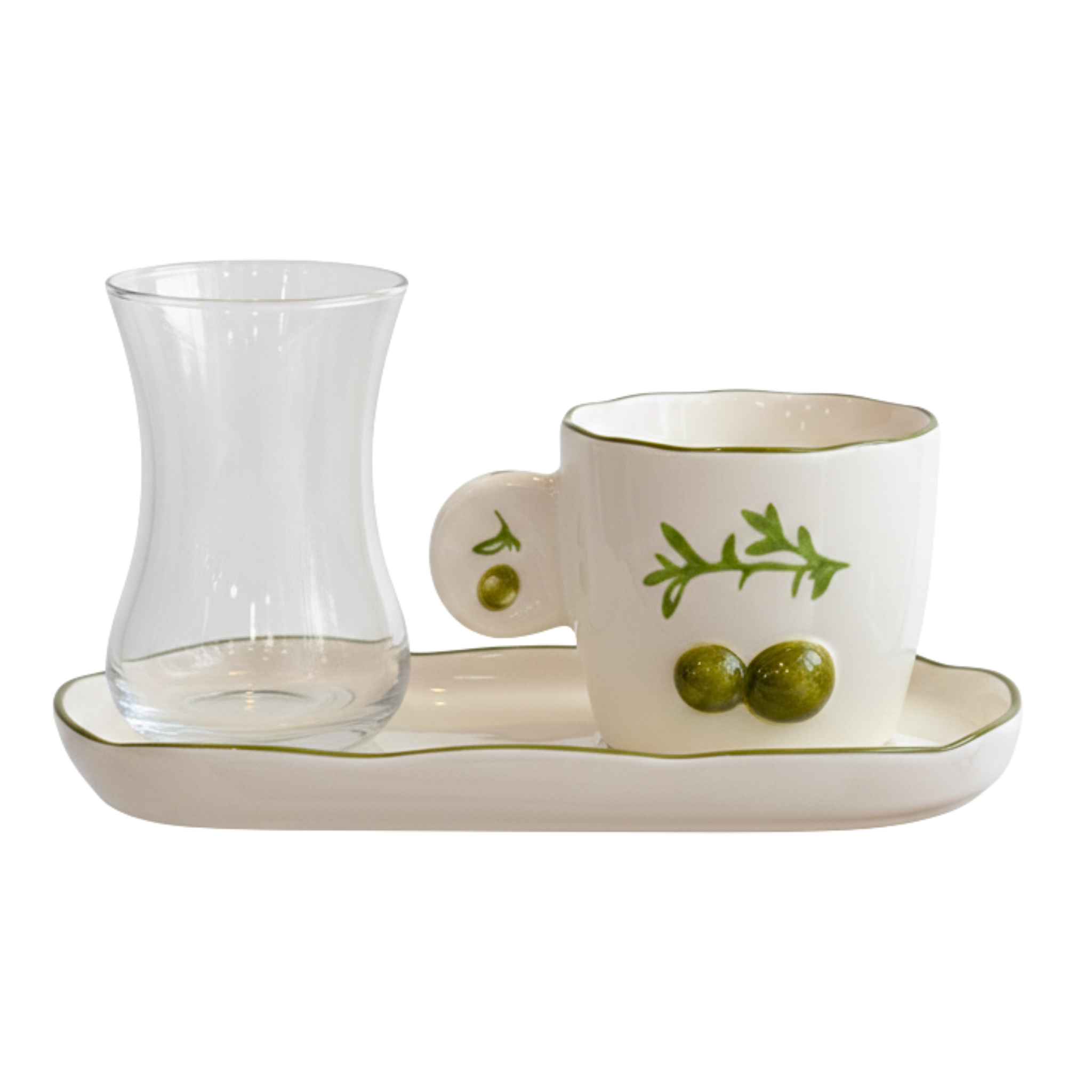 Tasse + sous tasse + tasse thé