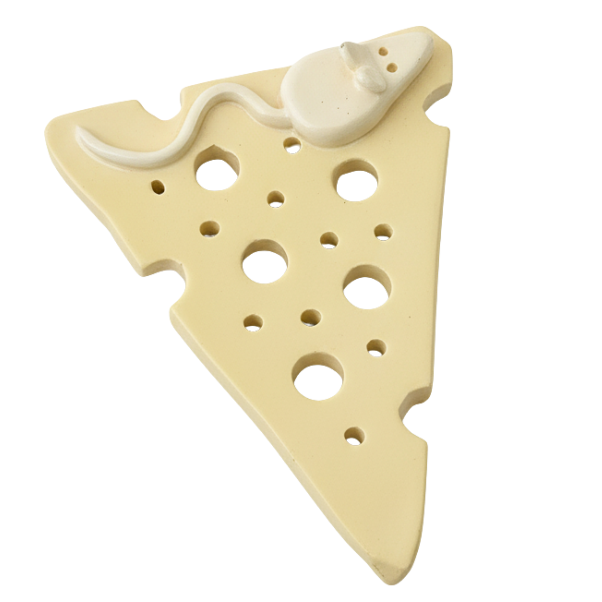 Assiette à Fromage « Souris & Emmental » – Céramique Fun