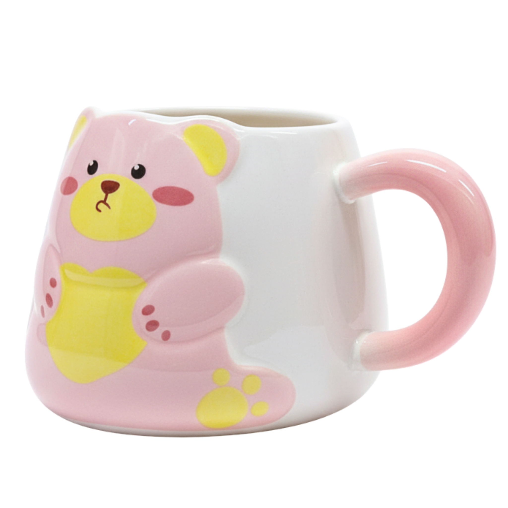 Mug Ourson Rose en Céramique – Anse Confort | Fiolla Home