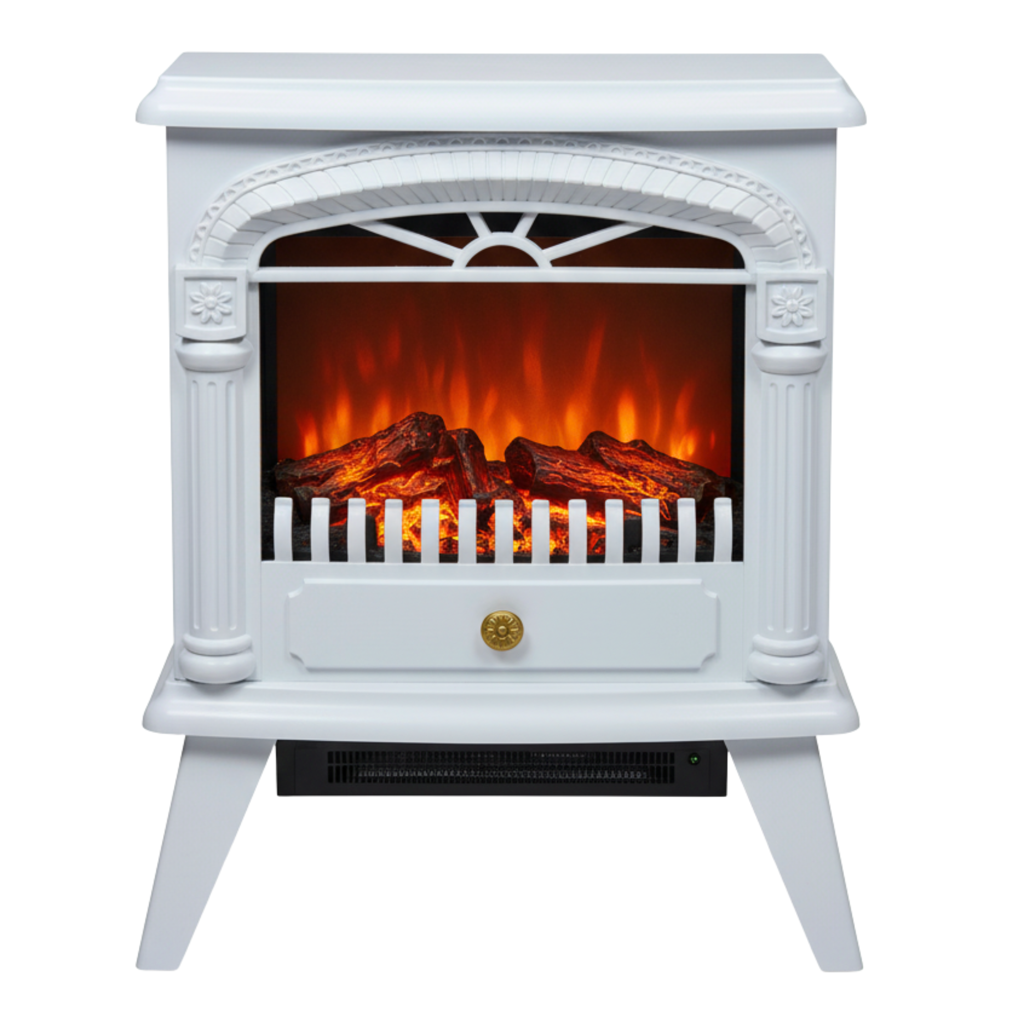 Cheminée Électrique Blanche – Effet Flamme LED | Tunisie