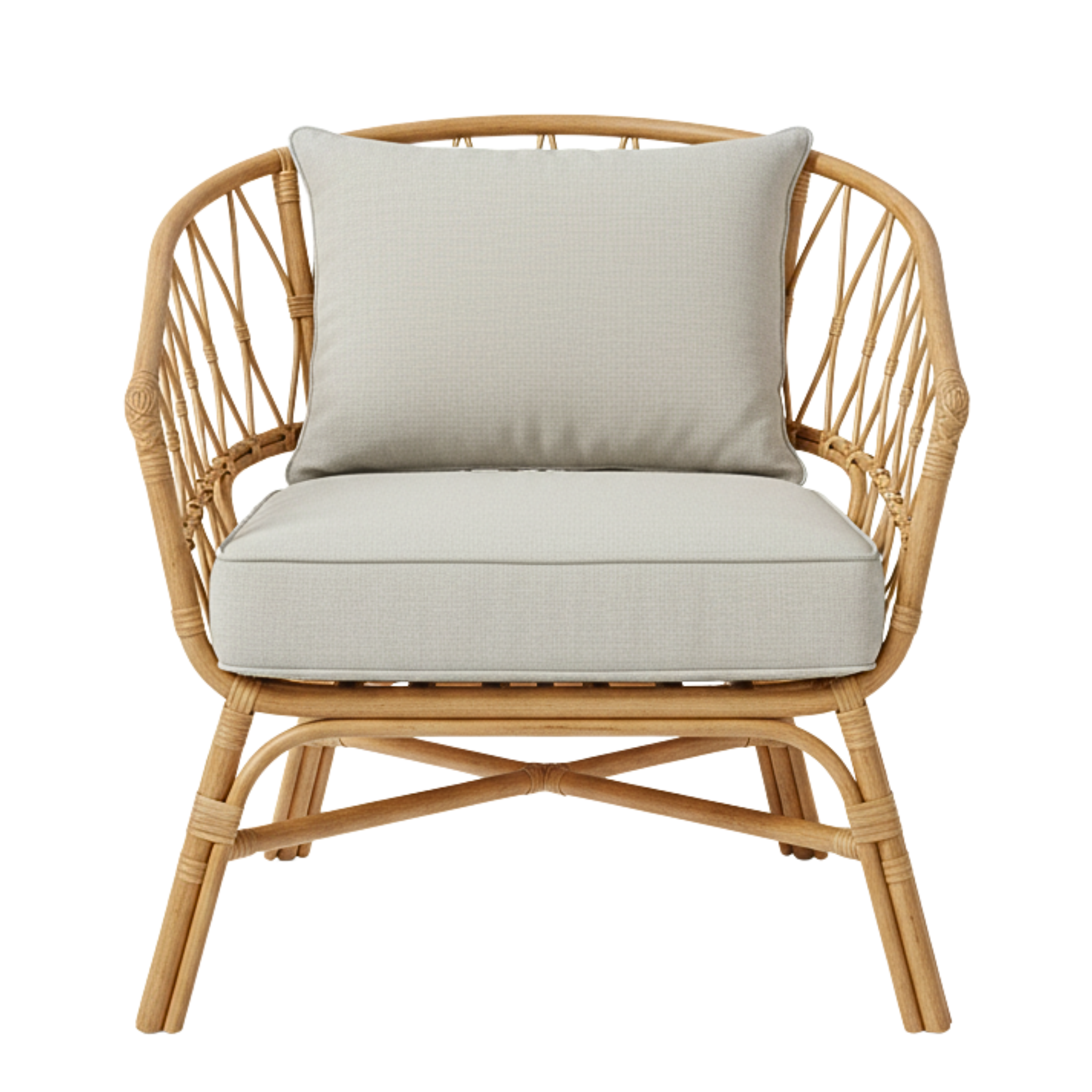 Chaise en Rotin avec Coussin Robuste – Confort Naturel & Élégance en Tunisie