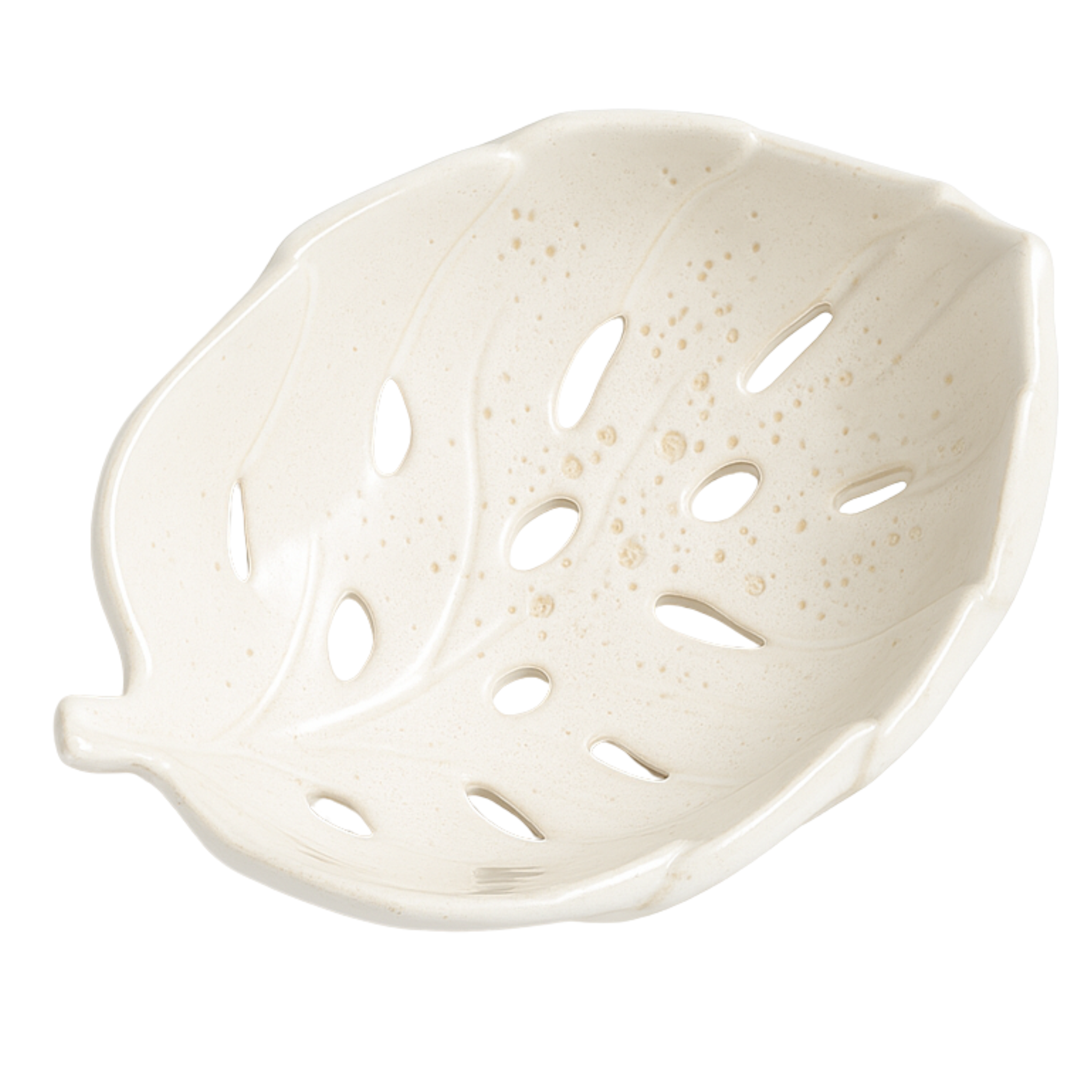 Asiette céramique forme feuille