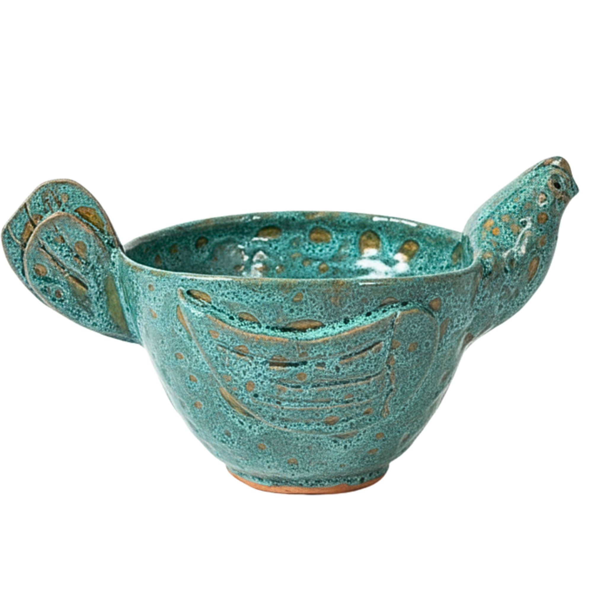 Bol Poule en Céramique – Vert Émeraude, fait main Tunisie