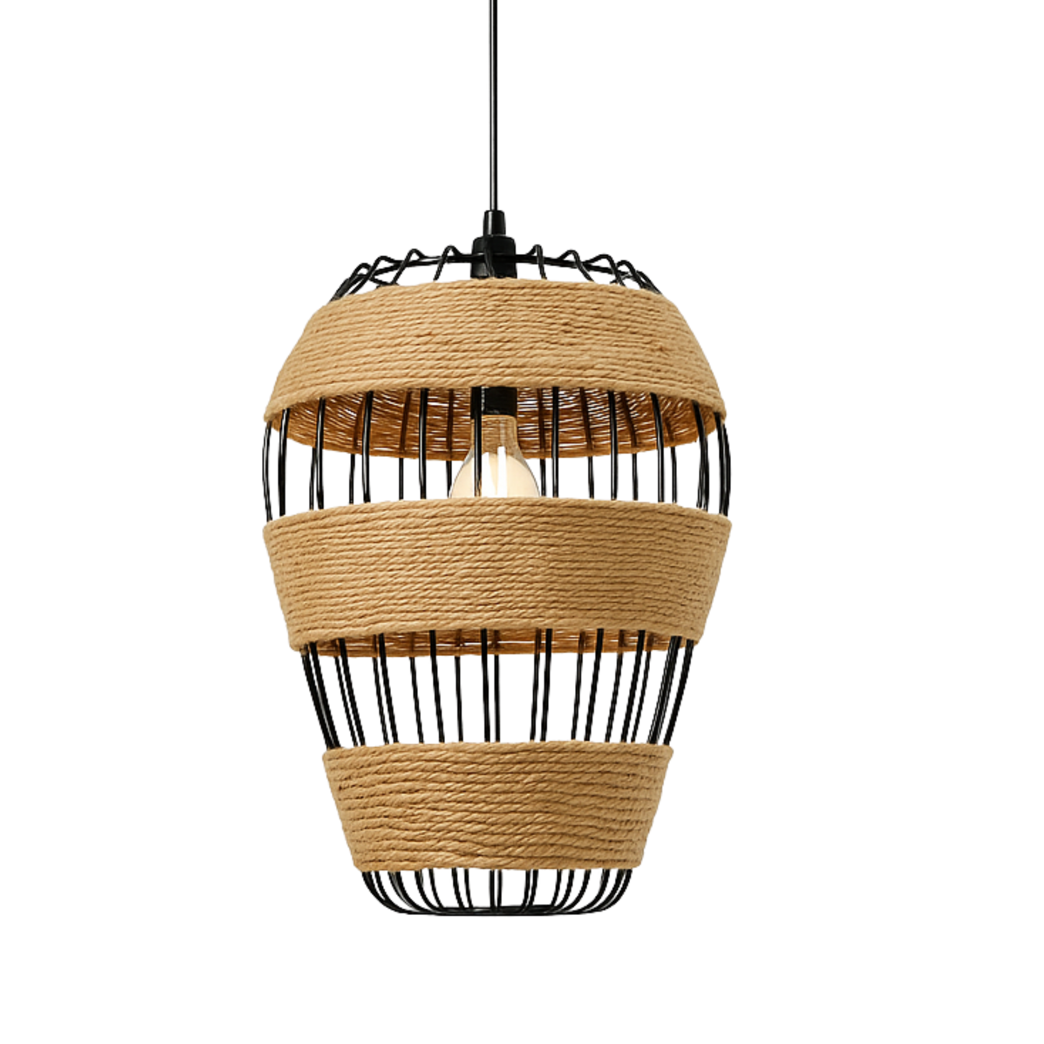 Suspension Luminaire Corde Tressée | Design Artisanal | Tunisie
