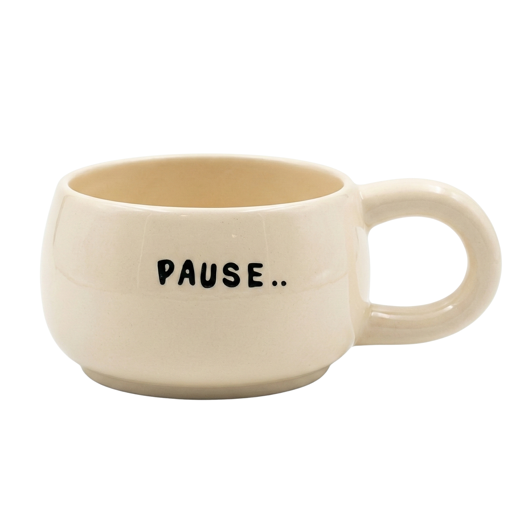 Mug "Pause" en Céramique — Tasse à Café Design & Cozy Tunisie