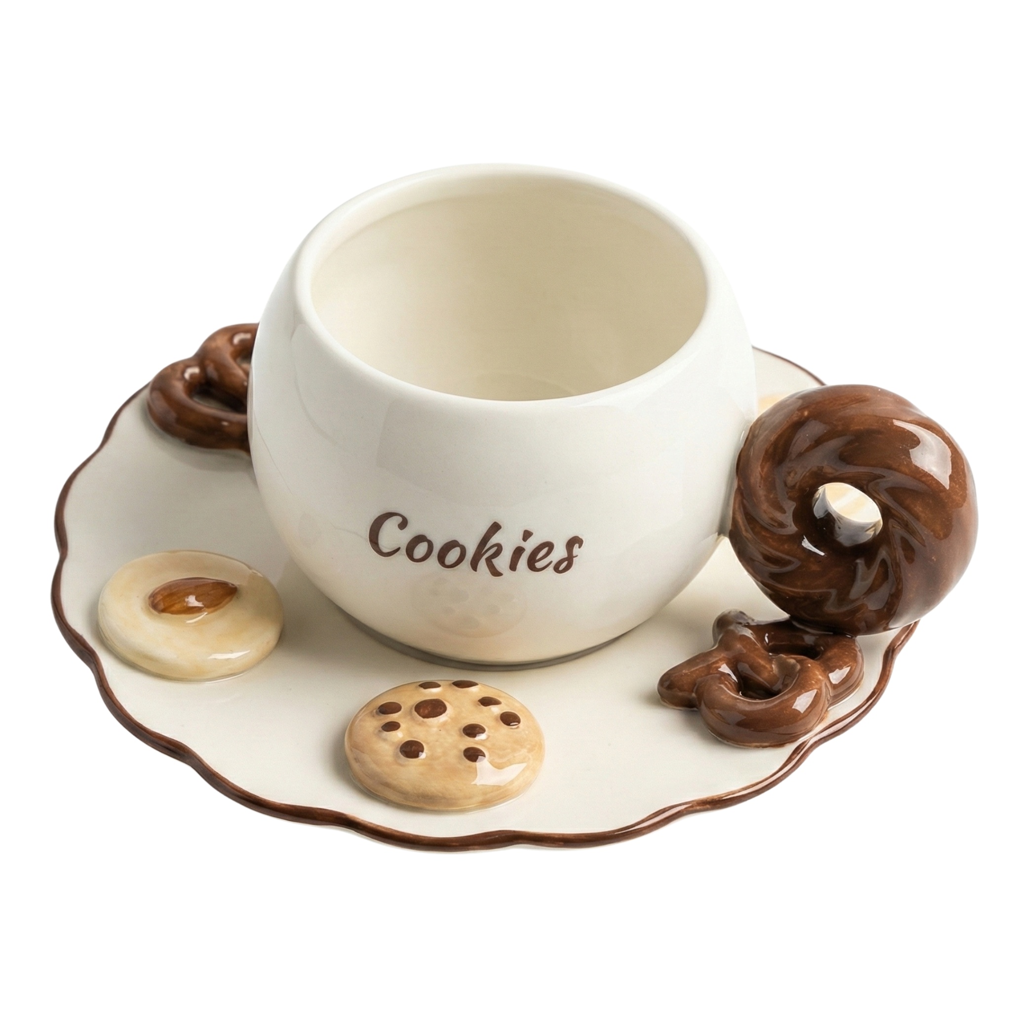 Tasse "Cookies" Gourmande — Mug avec Anse Donut & Biscuits 3D