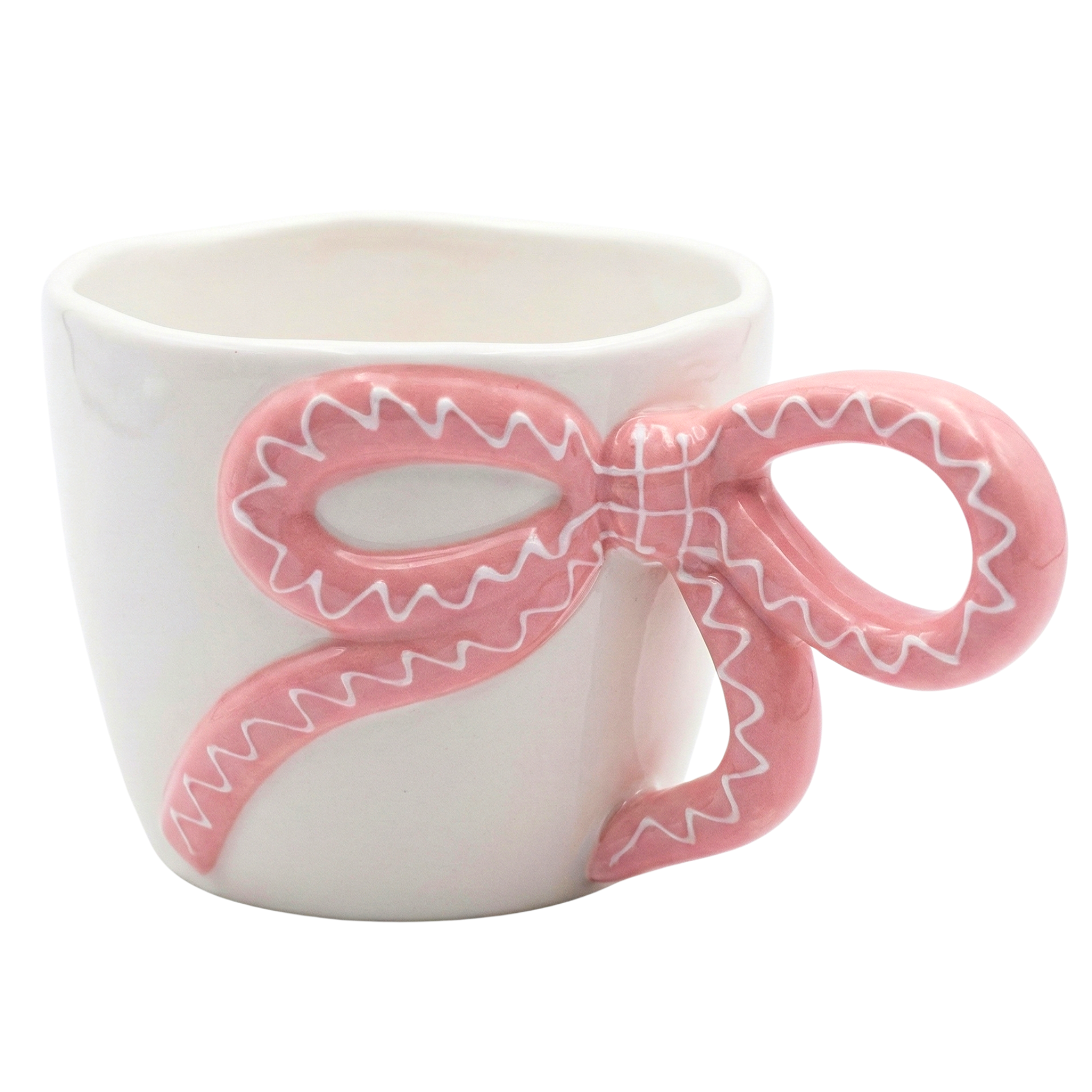 Mug Céramique Coquette Nœud Rose - Tasse Design Tendance Tunisie