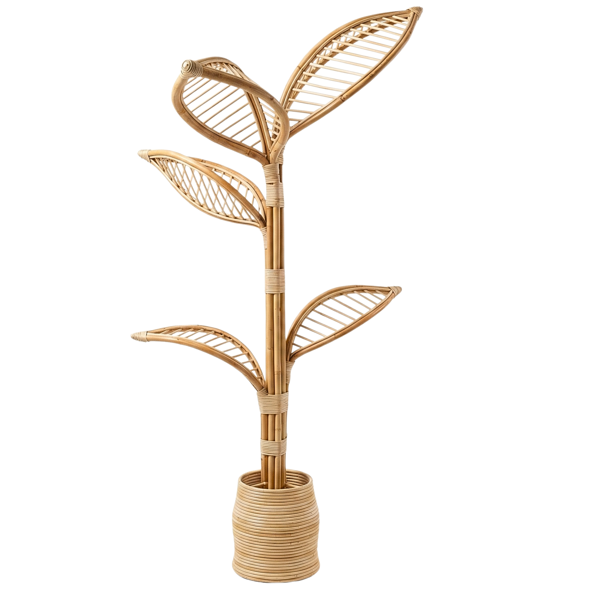 Plante artificielle en rotin