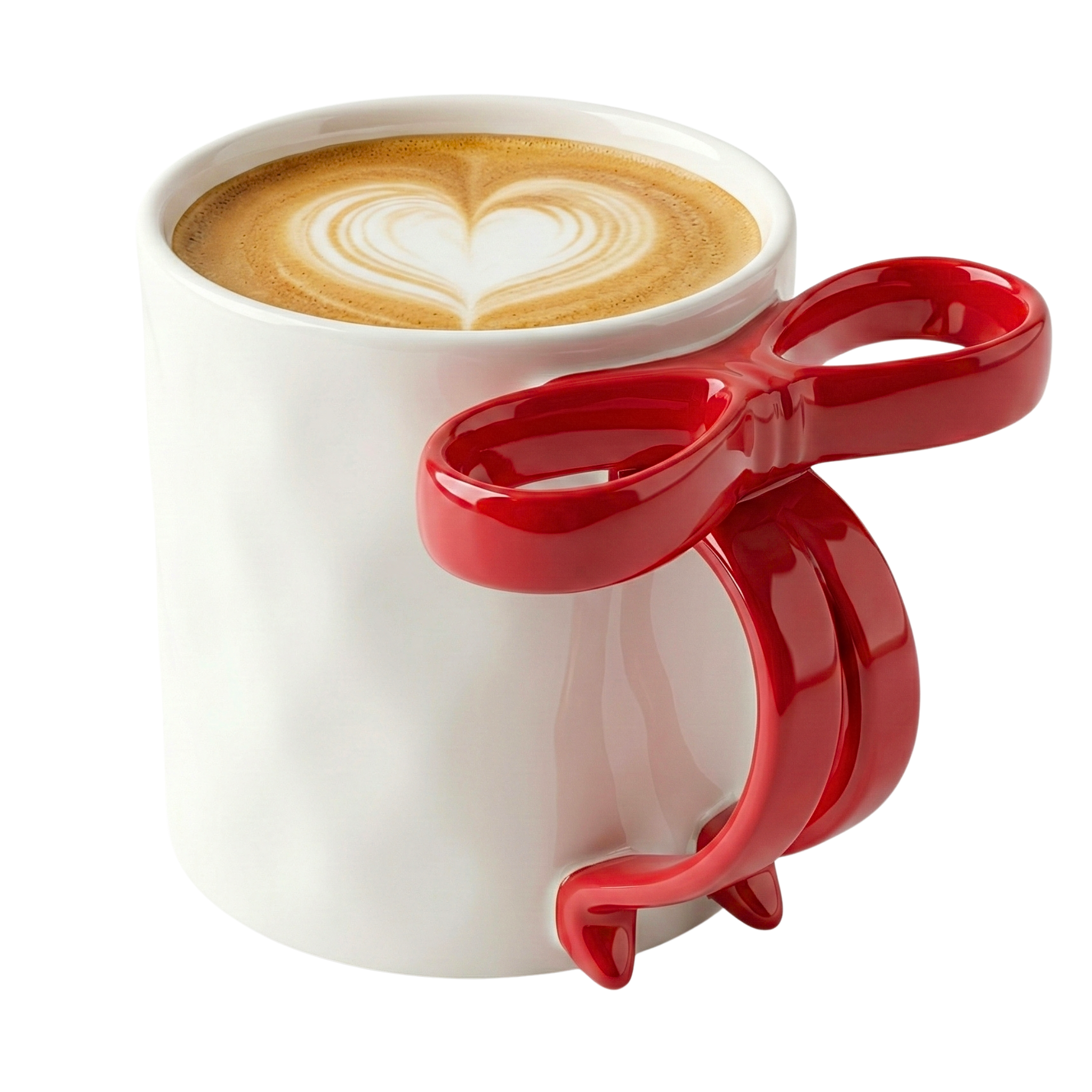 Mug Céramique Design Nœud Rouge – Tasse Originale pour Café Latte