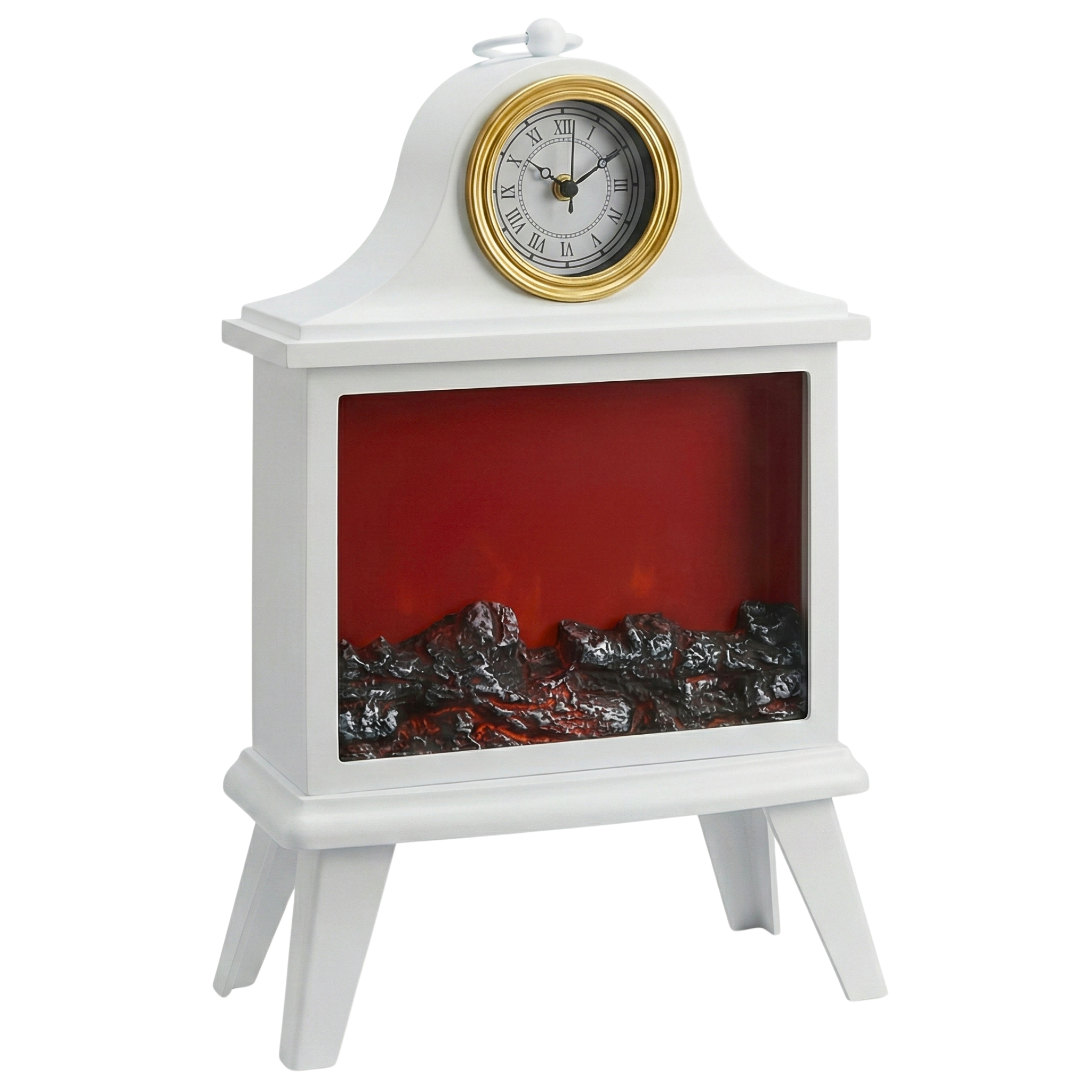 Mini Cheminée Décorative LED & Horloge Vintage – Ambiance Cocooning