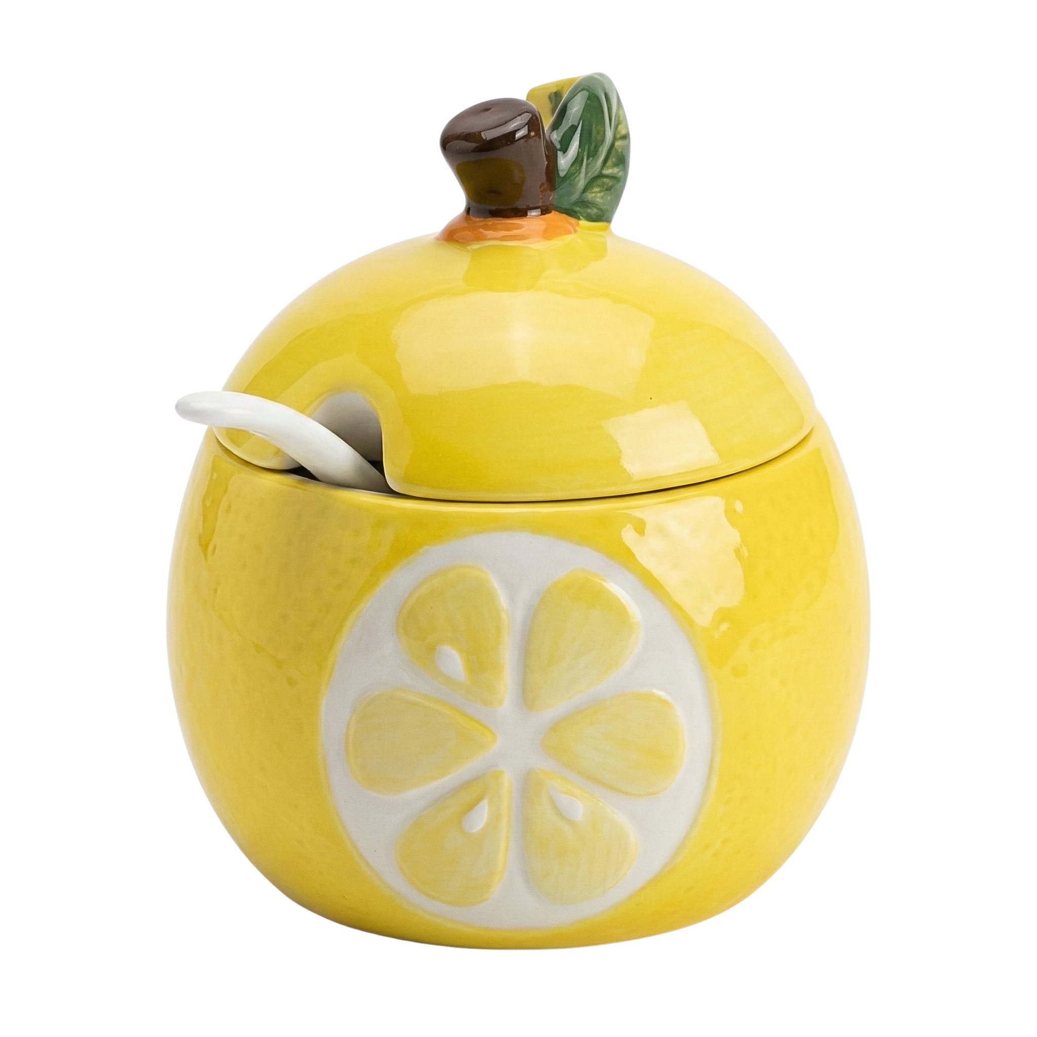Sucrière Citron en Céramique avec Cuillère - Design Frais & Tendance
