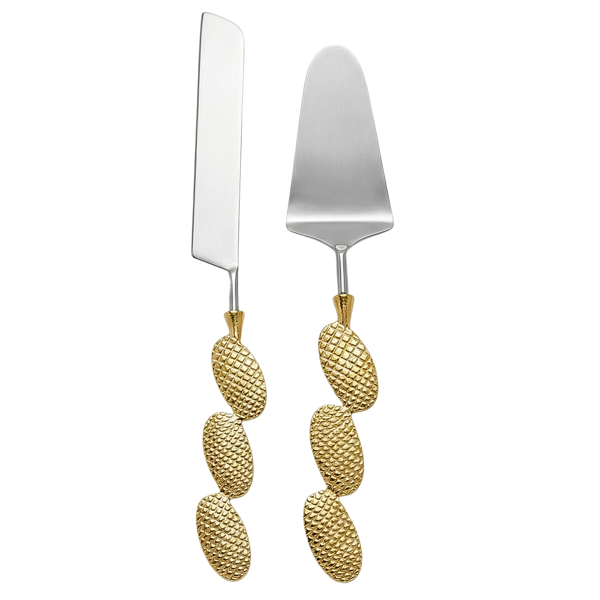 Set Service à Gâteau Luxe 2 Pièces – Cuivre Indien Premium & Inox