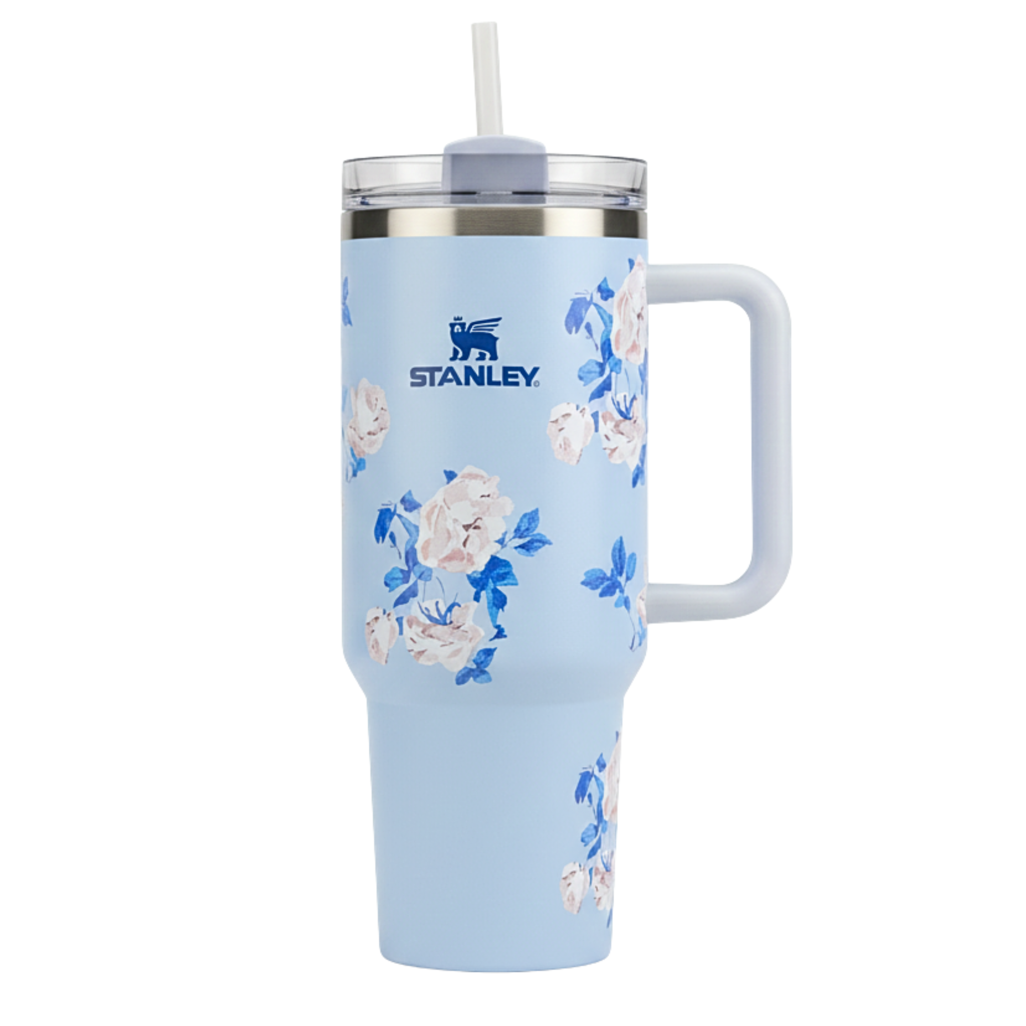Stanley Quencher 1.18L Bleu Floral - Mug Isotherme Tendance