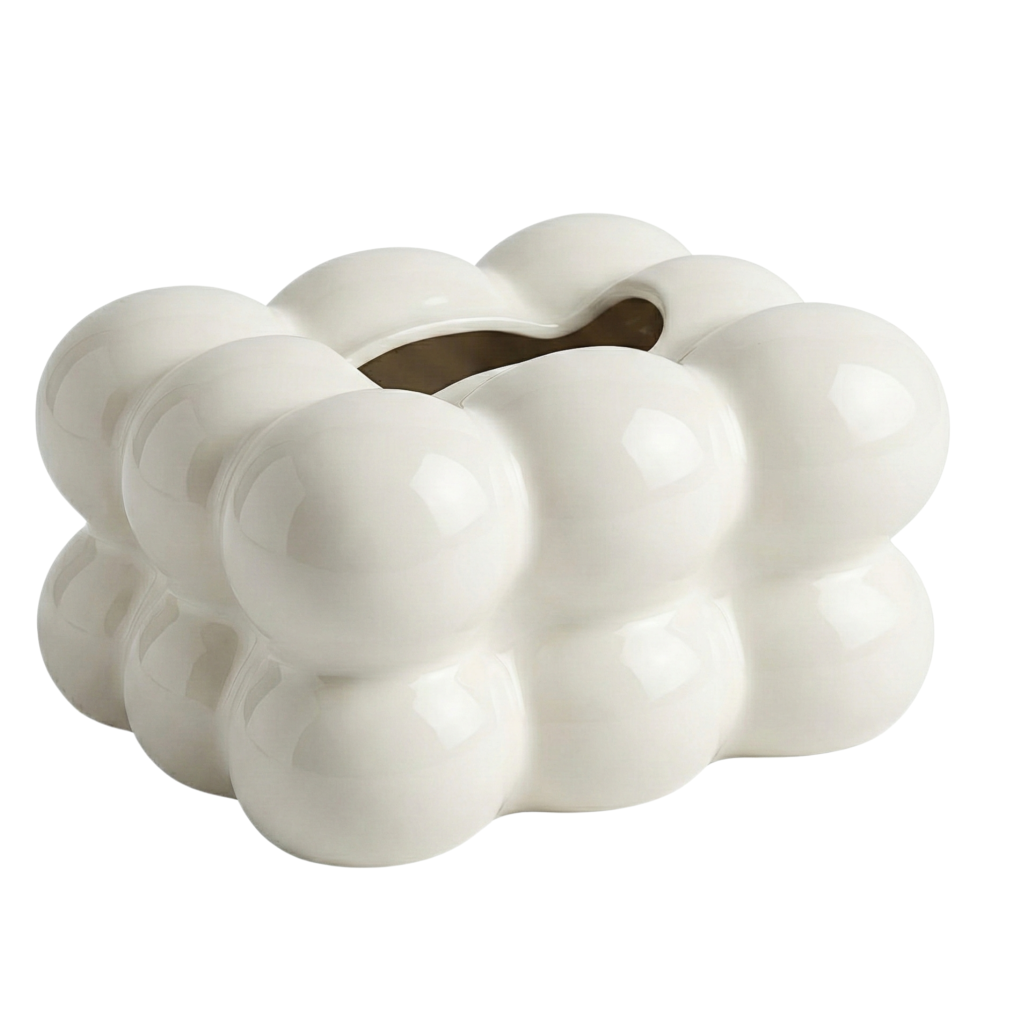 Porte-papiers Bulles | Finition Blanche Éclatante | Fiolla Home