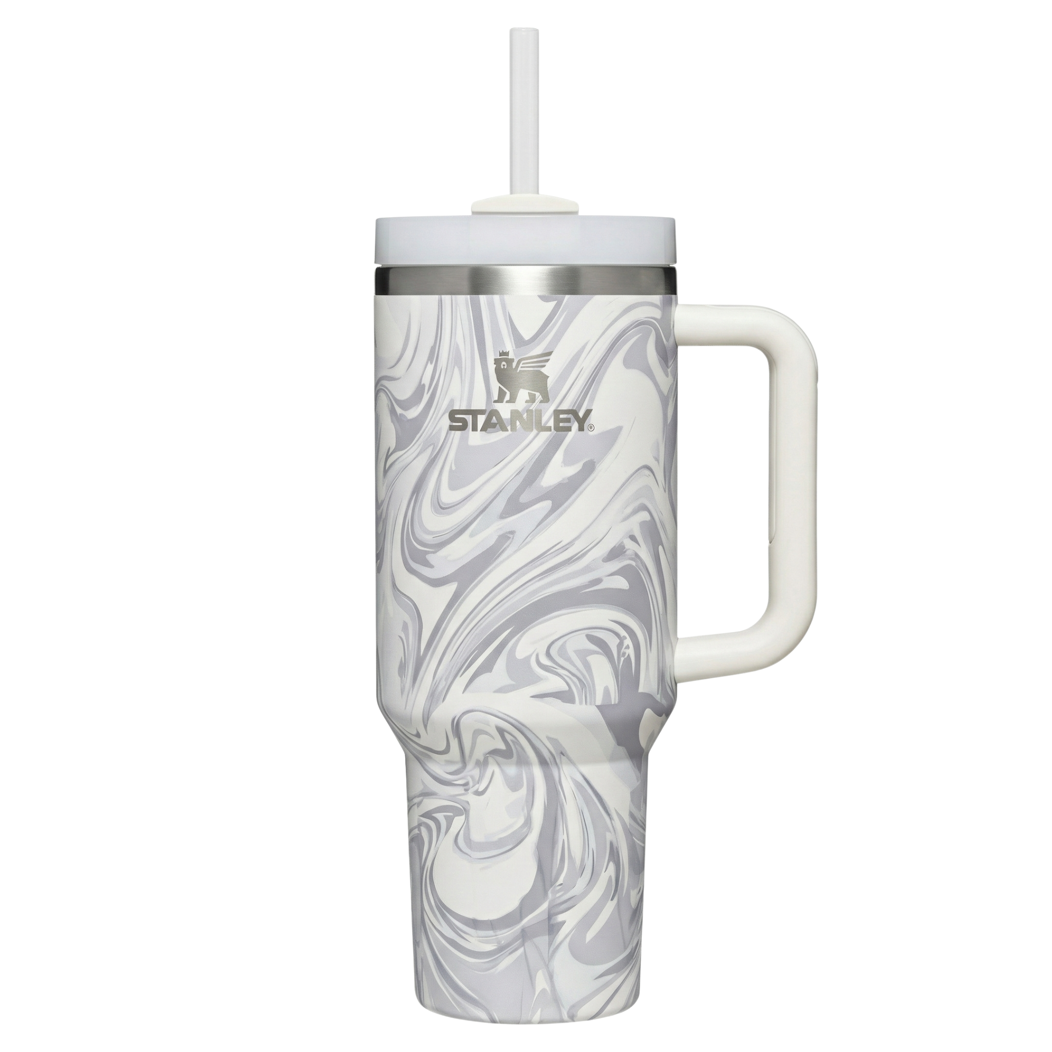 Gobelet Stanley Tunisie 40oz Gris Marbré – Isotherme avec Paille