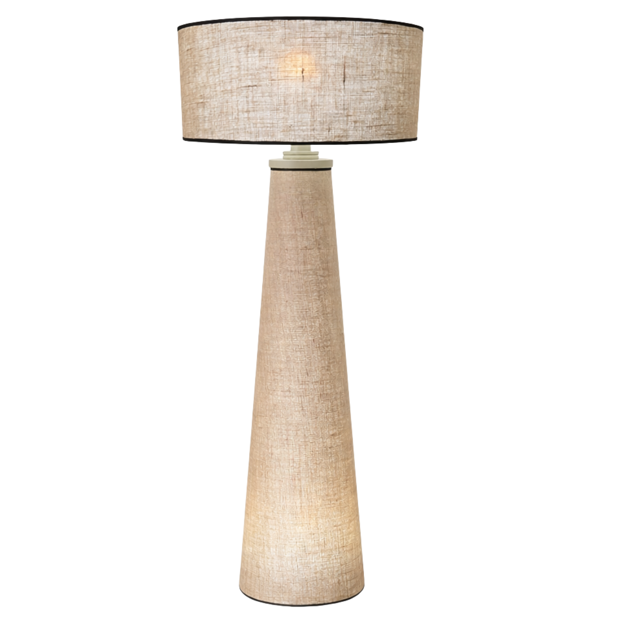 Lampadaire Lin | Pied Conique & Abat-jour Tambour | Fiolla Home