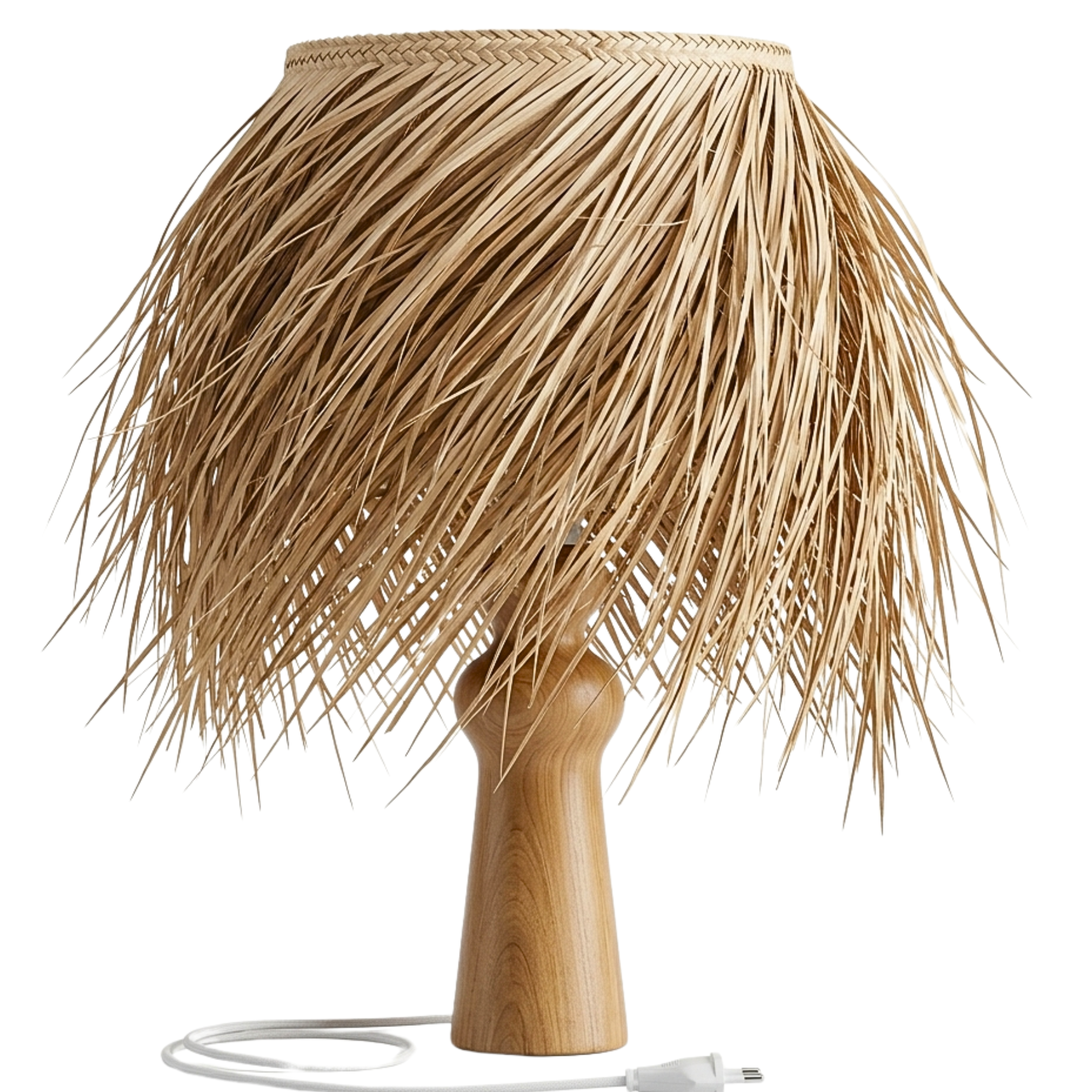 Lampe à Poser Palmier | Artisanat Naturel Tunisien | Fiolla Home
