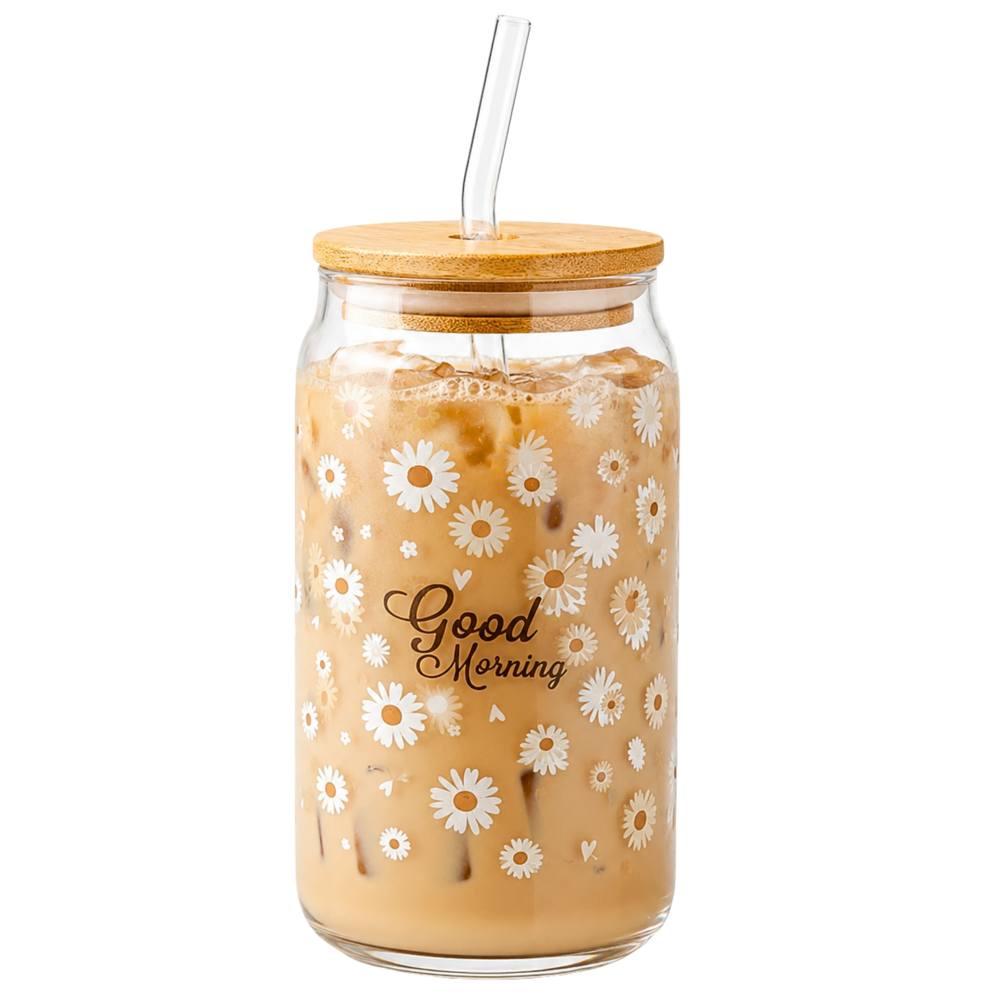 Verre Café Glacé Marguerites | Tasse Bambou Tunisie Cute | Fiolla Home