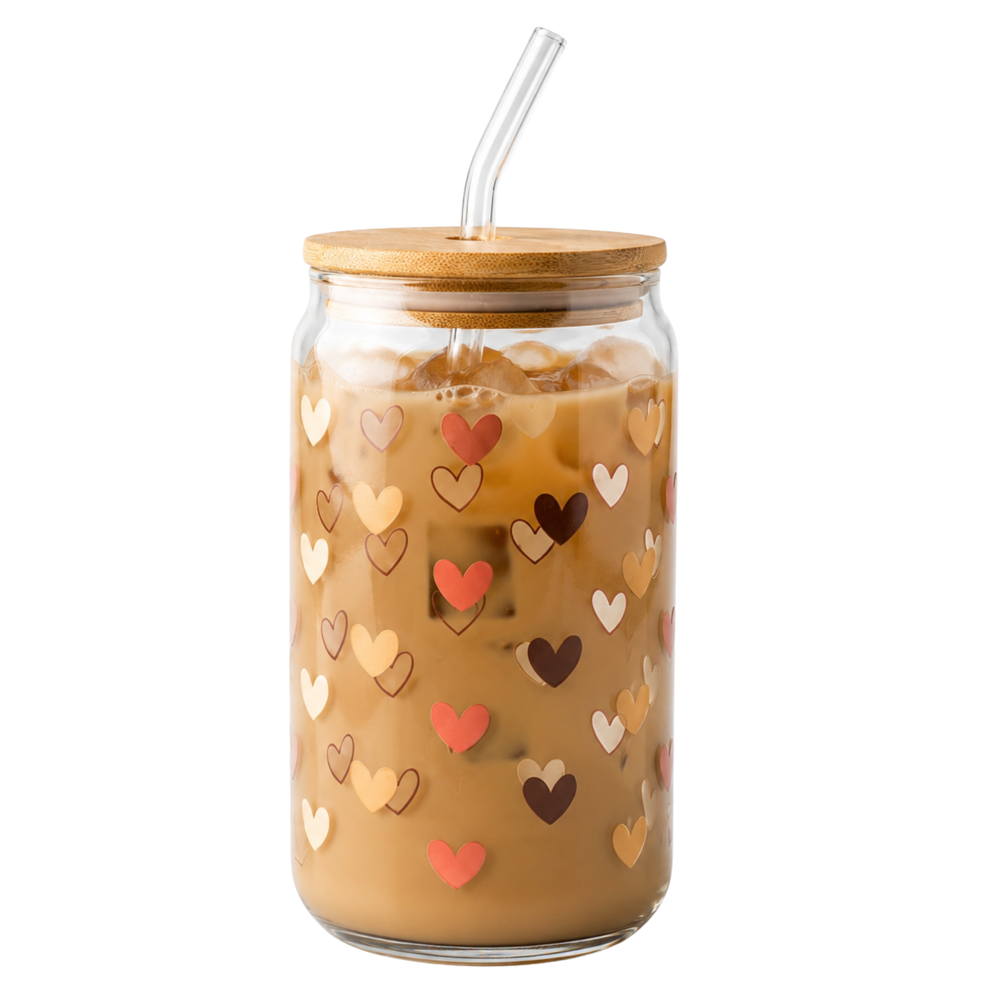Verre Cœurs Multicolores Tunisie | Tasse Bambou Paille | Fiolla Home