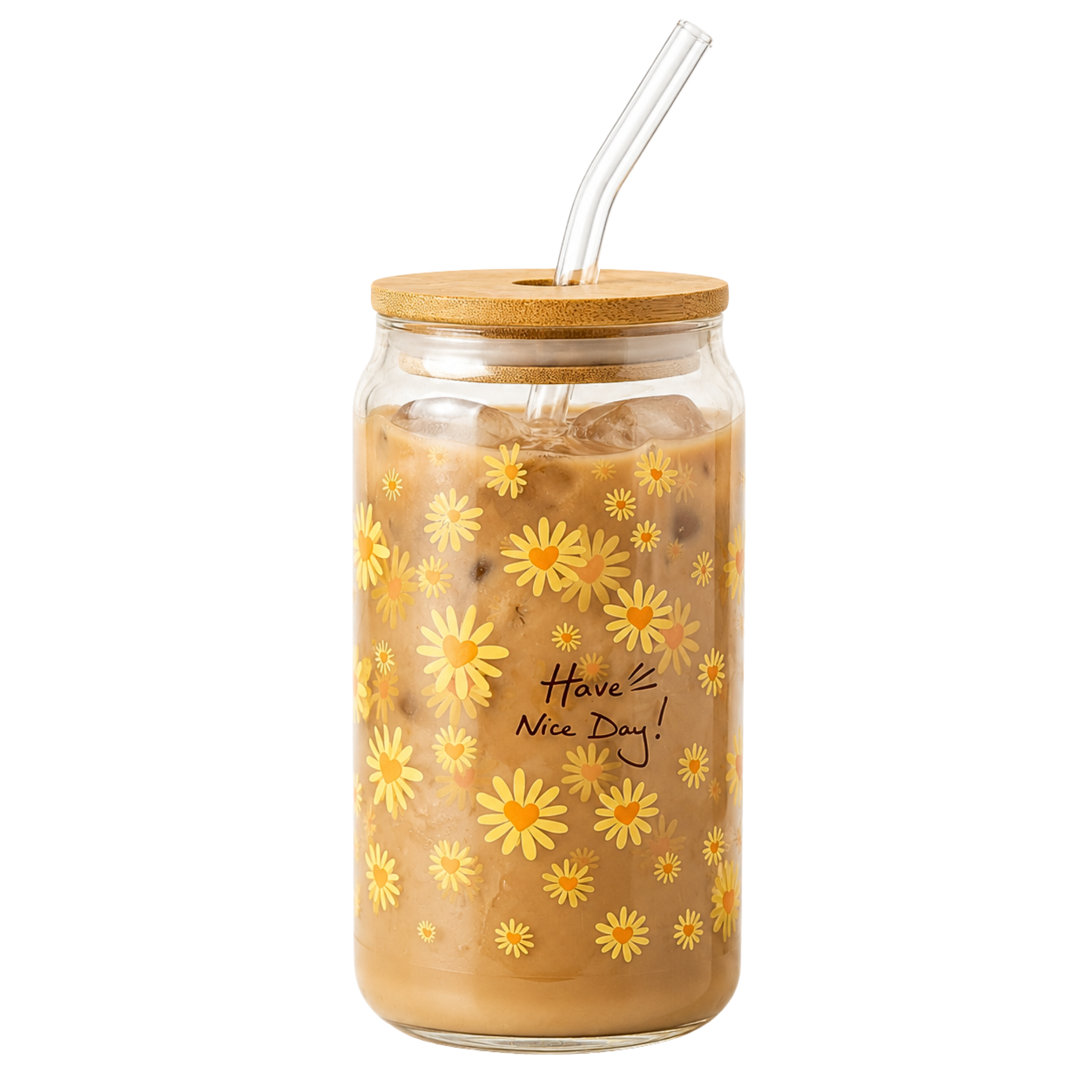 Verre Marguerites Have a Nice Day Tunisie | Tasse Bambou | Fiolla Home