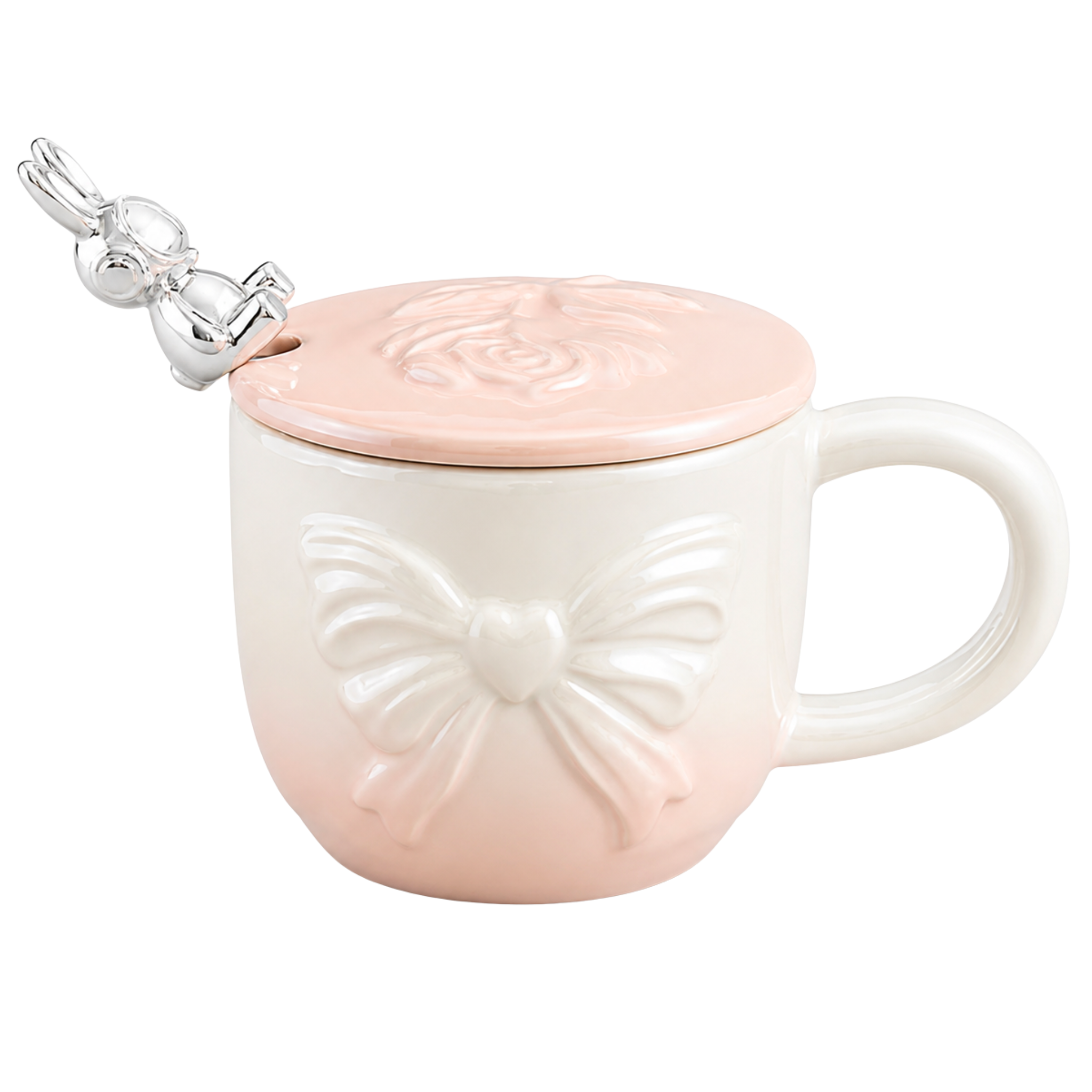 Mug Nacré Coquette Tunisie | Tasse Set Lapin & Rose | Fiolla Home