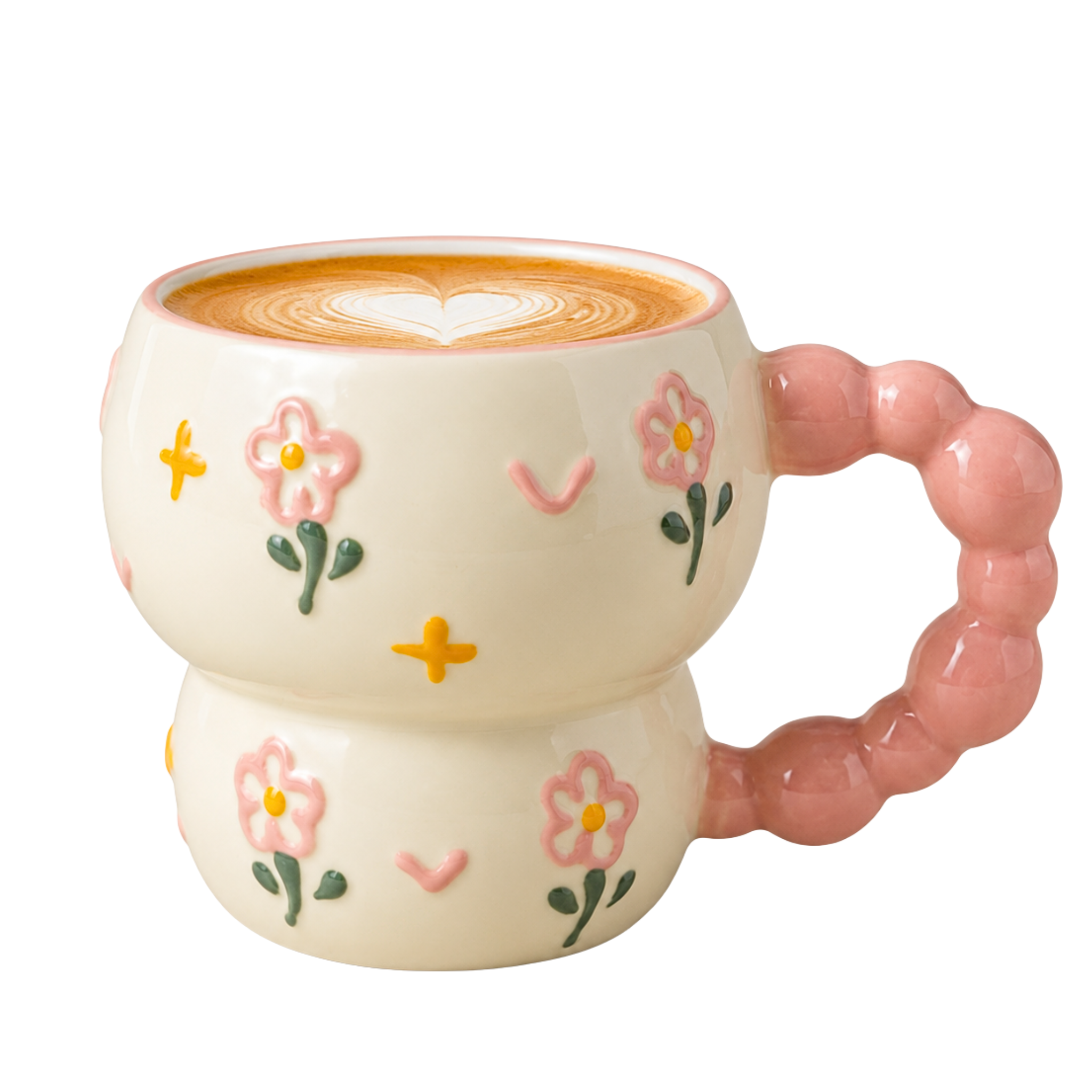 Mug Céramique Bicolore Rose Bleu | Tasse Café Tunisie | Fiolla Home