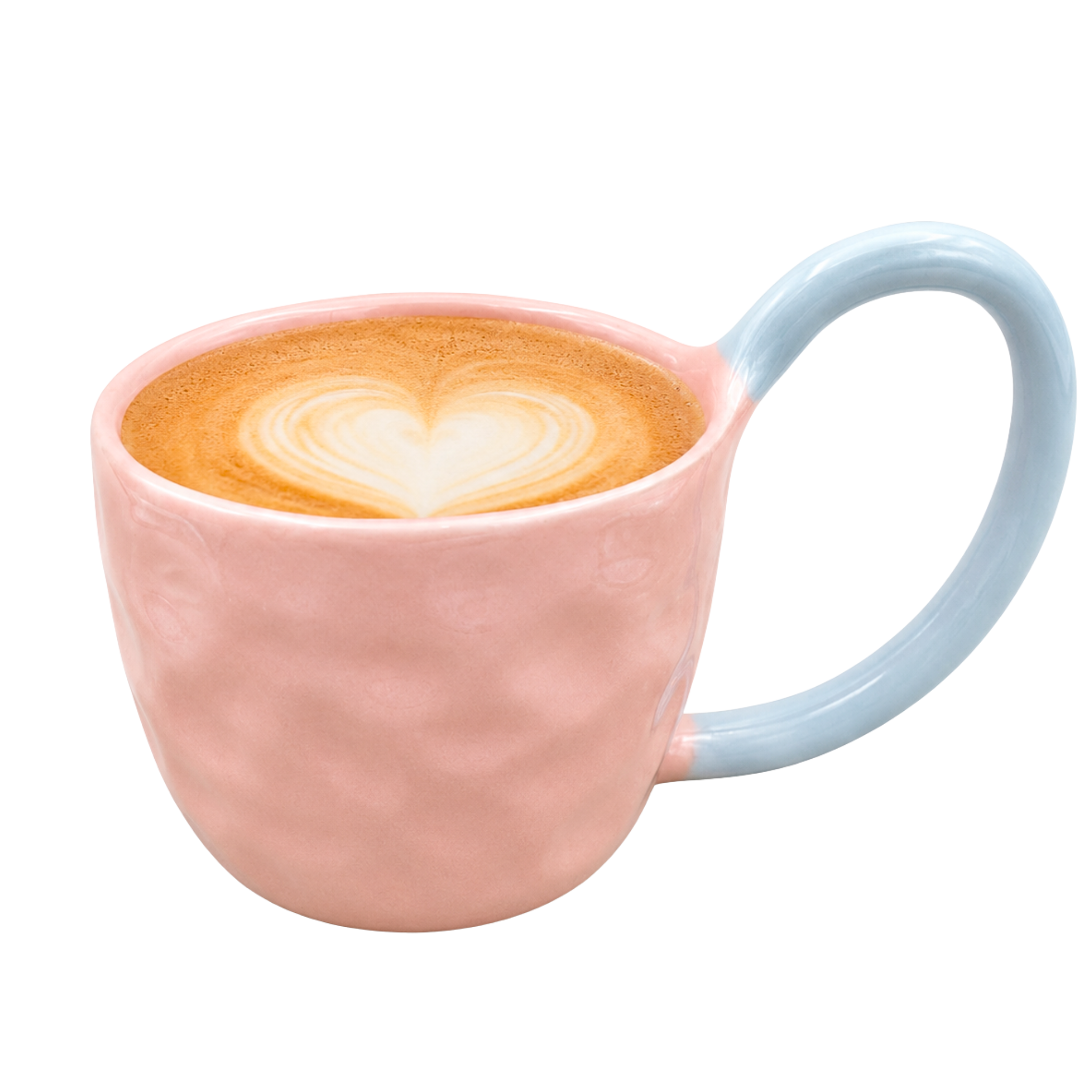 Mug Céramique Rose Anse Bleue Tunisie | Tasse Café Pastel | Fiolla Home