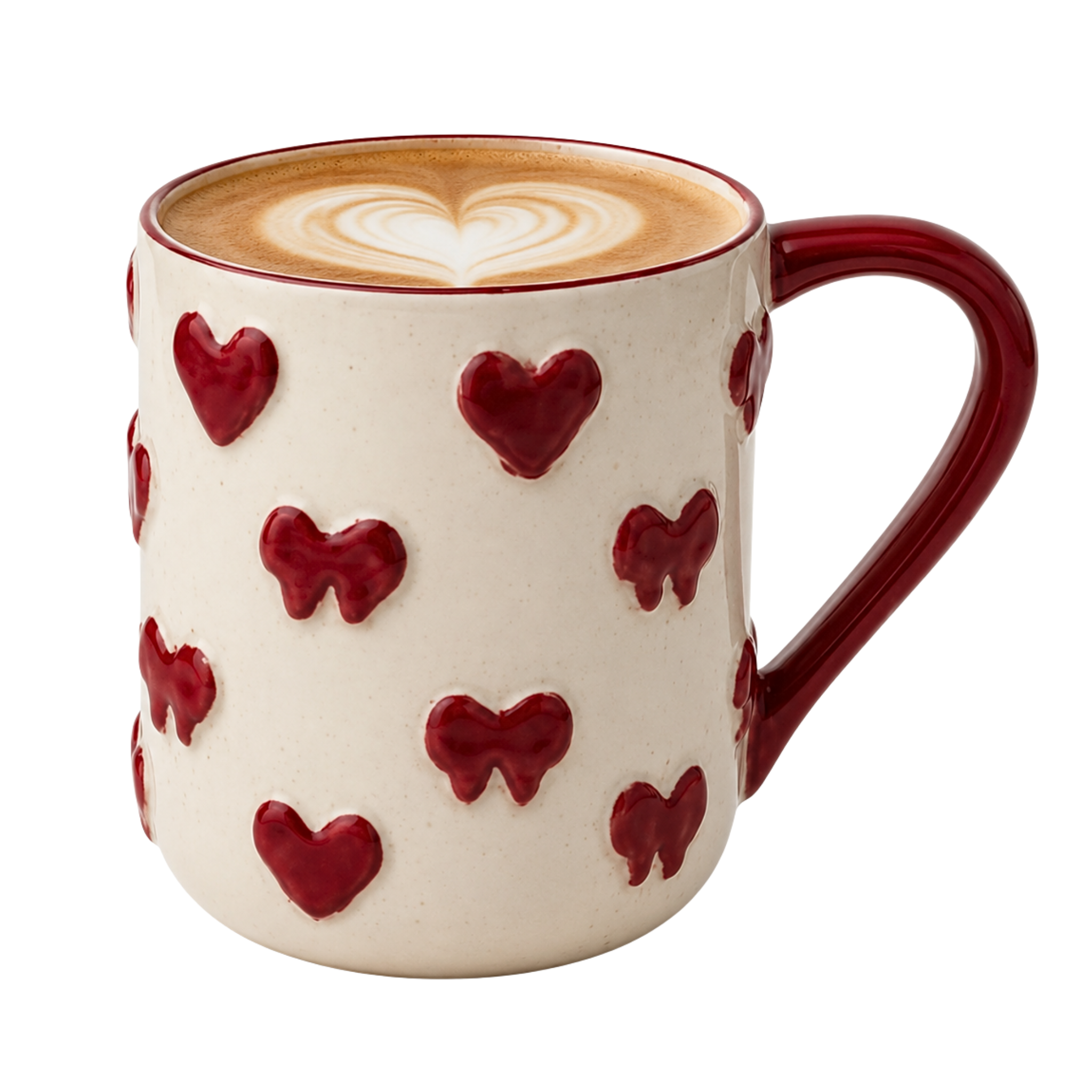 Mug Cœurs Rouges Céramique Tunisie | Fiolla Home