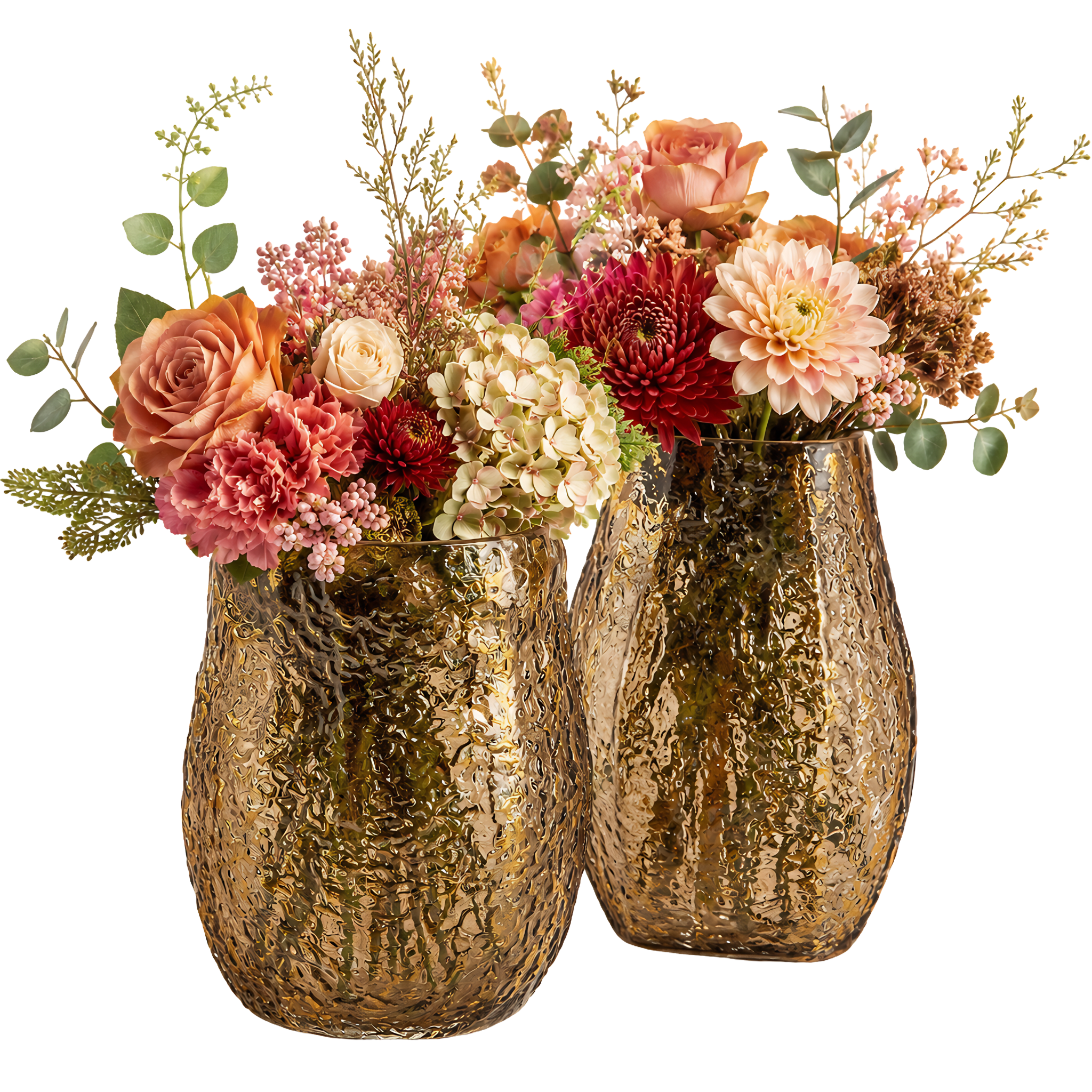 Set 2 Vases Verre Ambré Tunisie | Déco Chic | Fiolla Home